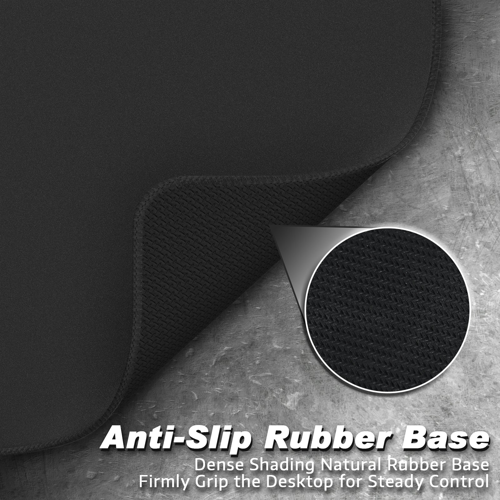 Attack Shark mouse pad with anti-slip rubber base for stable gaming control