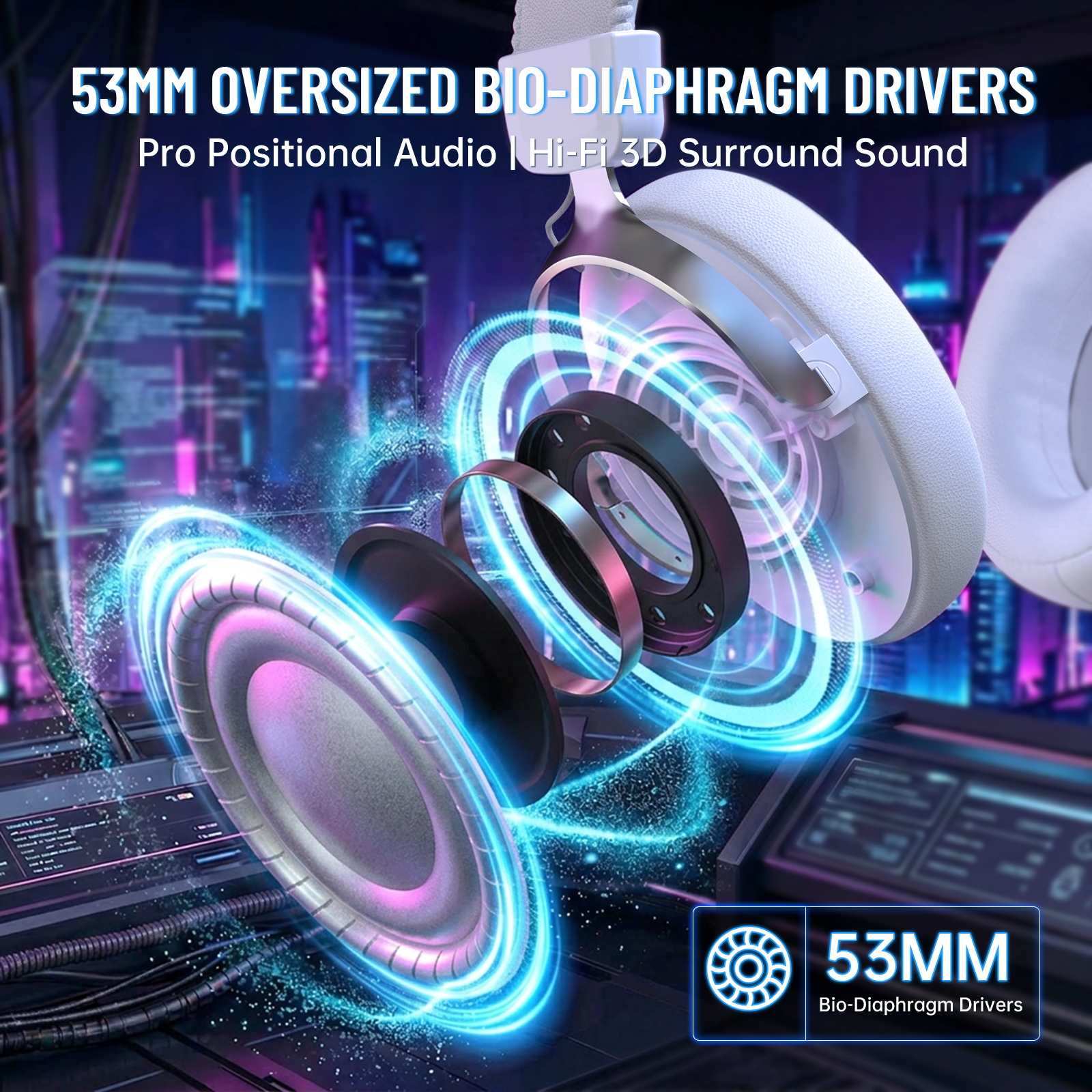 ATTACK SHARK L50PRO Tri-Mode Wireless Gaming Headset