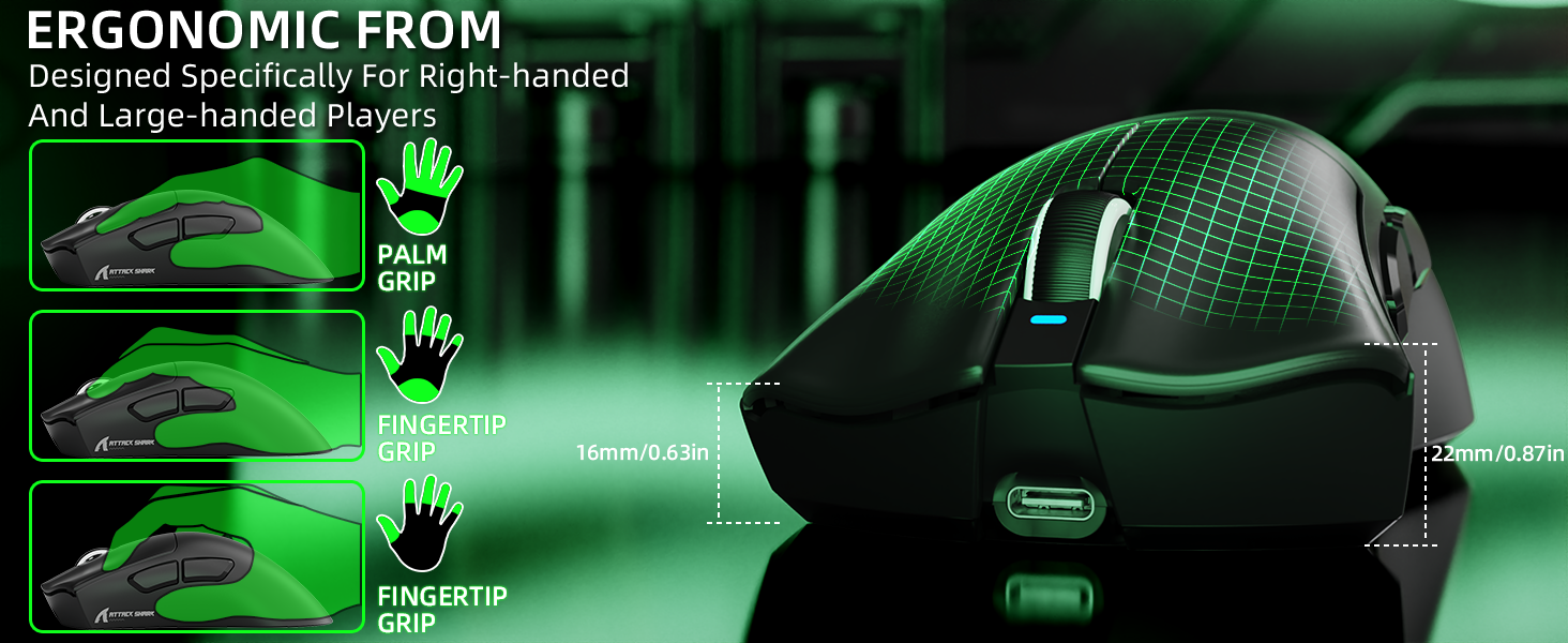 ATTACK SHARK V3 Ultra-Light Tri-Mode Gaming Mouse