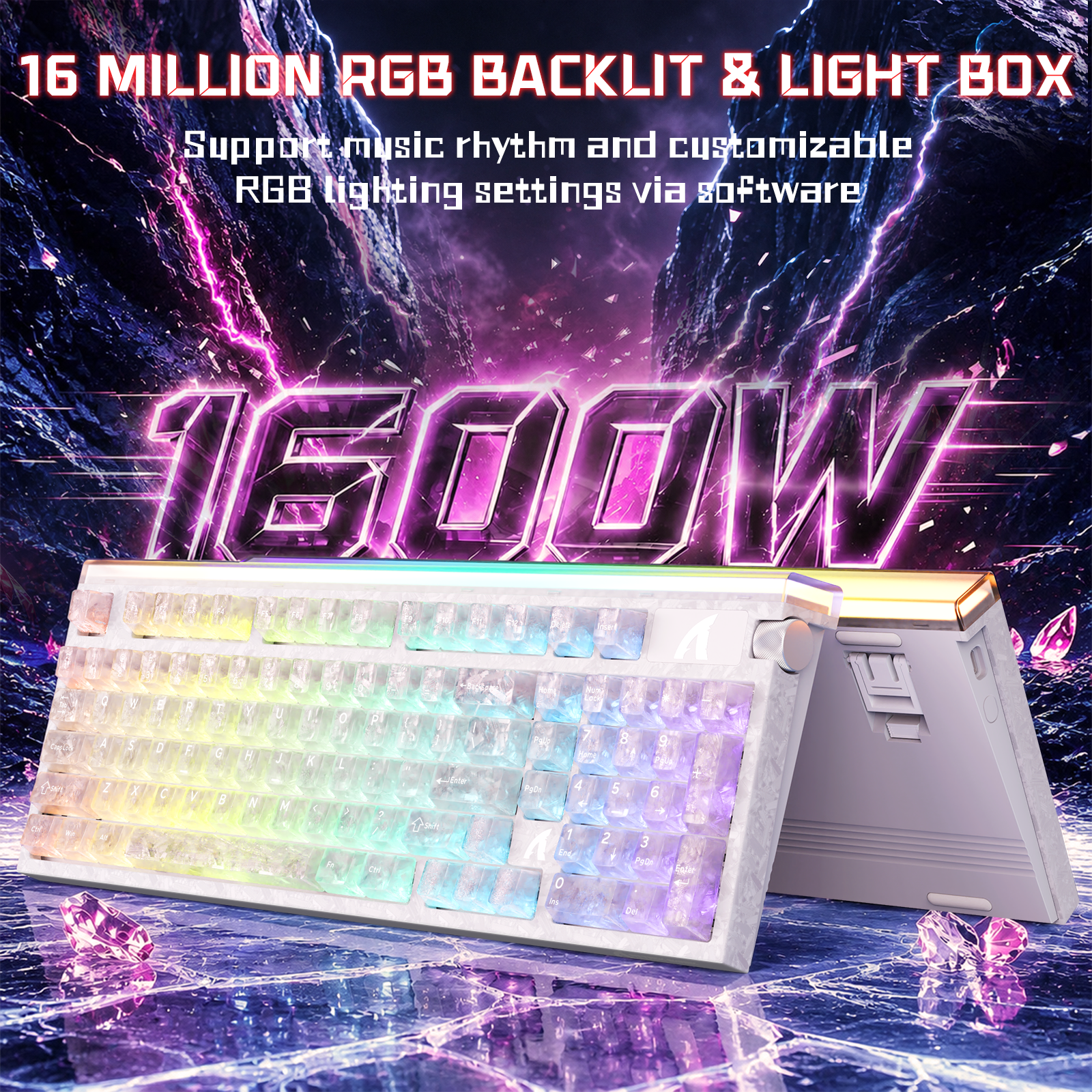 ATTACK SHARK R98 HE カーボンファイバー有線ラピッドトリガー磁気スイッチキーボード C01 Ultra RGB コイルケーブル付き