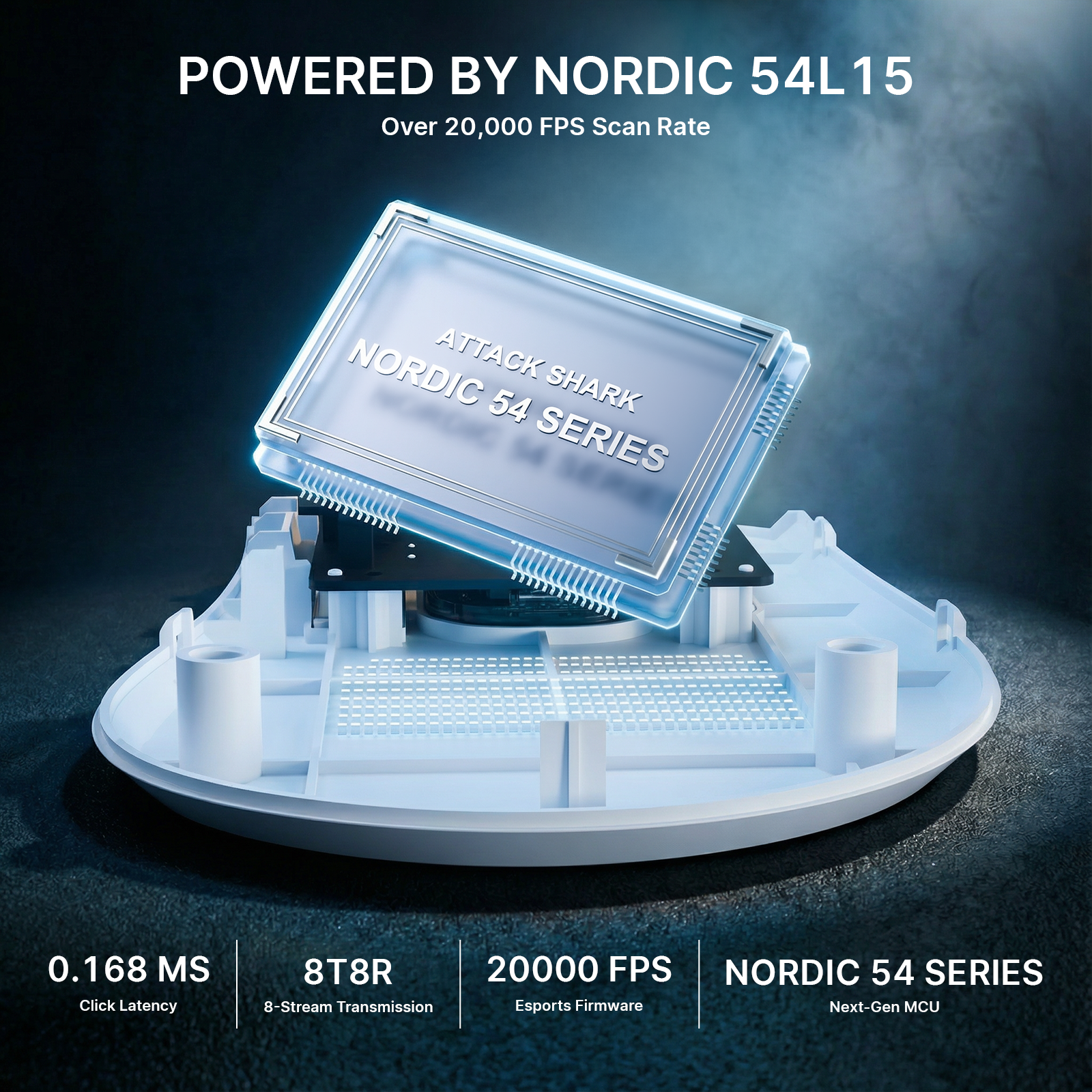 ATTACK SHARK V8 Ultra-Light Ergonomic Wireless Gaming Mouse