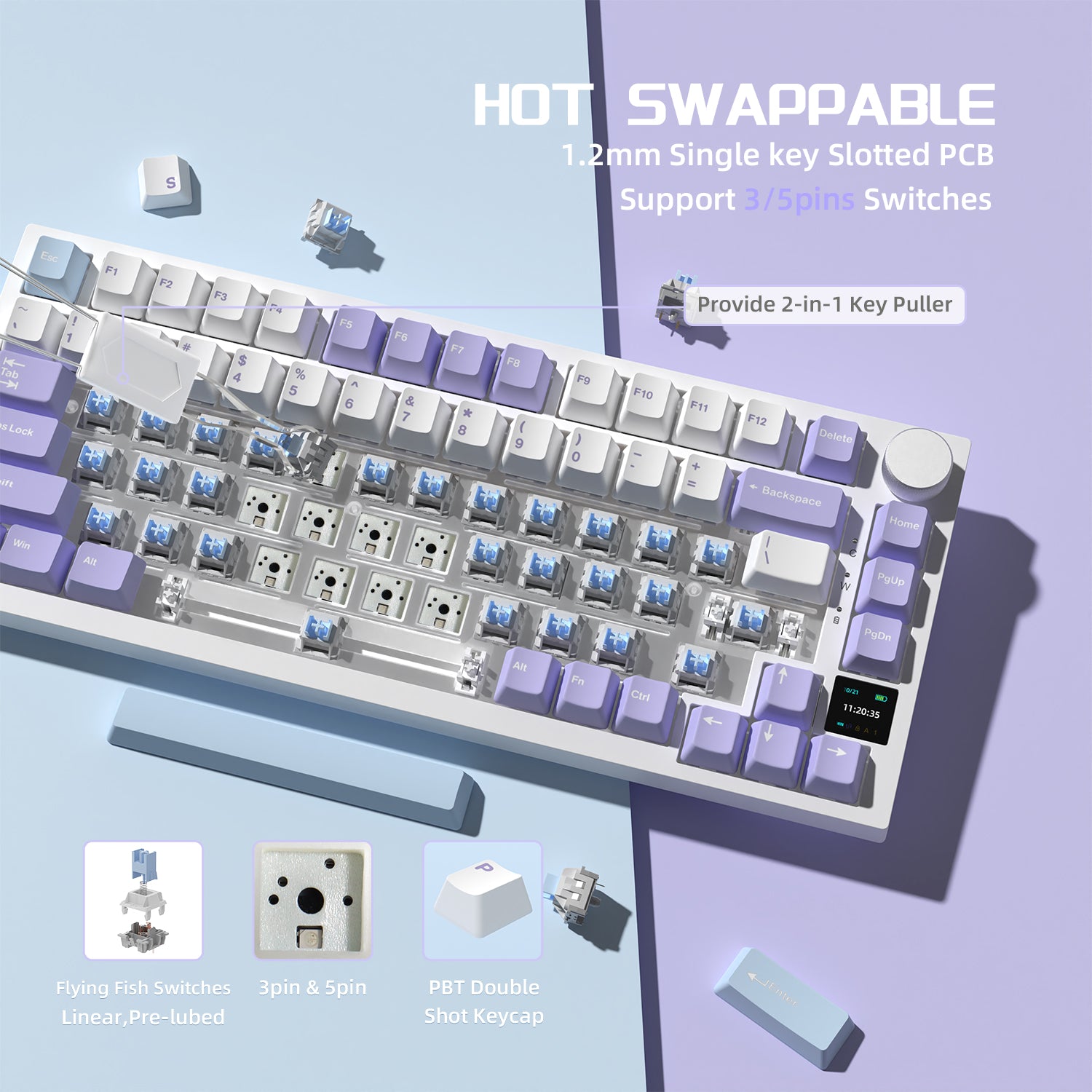 ATTACK SHARK x AJAZZ AK820 Pro Tri-mode Gasket Mechanical Keyboard