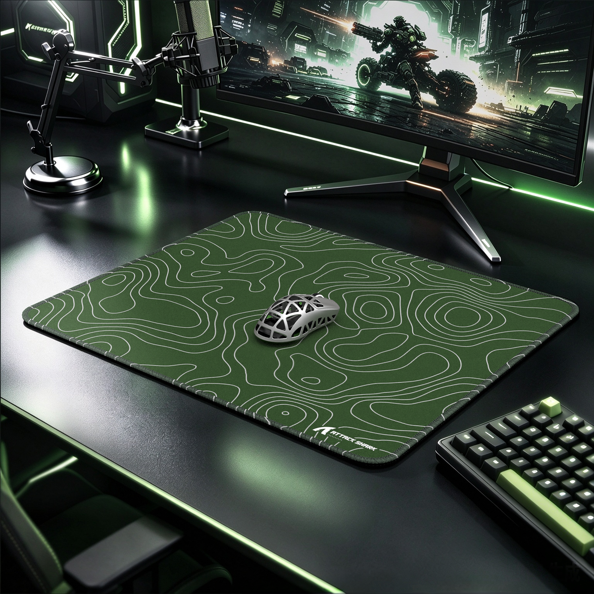 ATTACK SHARK CM02 Tapis de souris eSport (450x400x4 mm)
