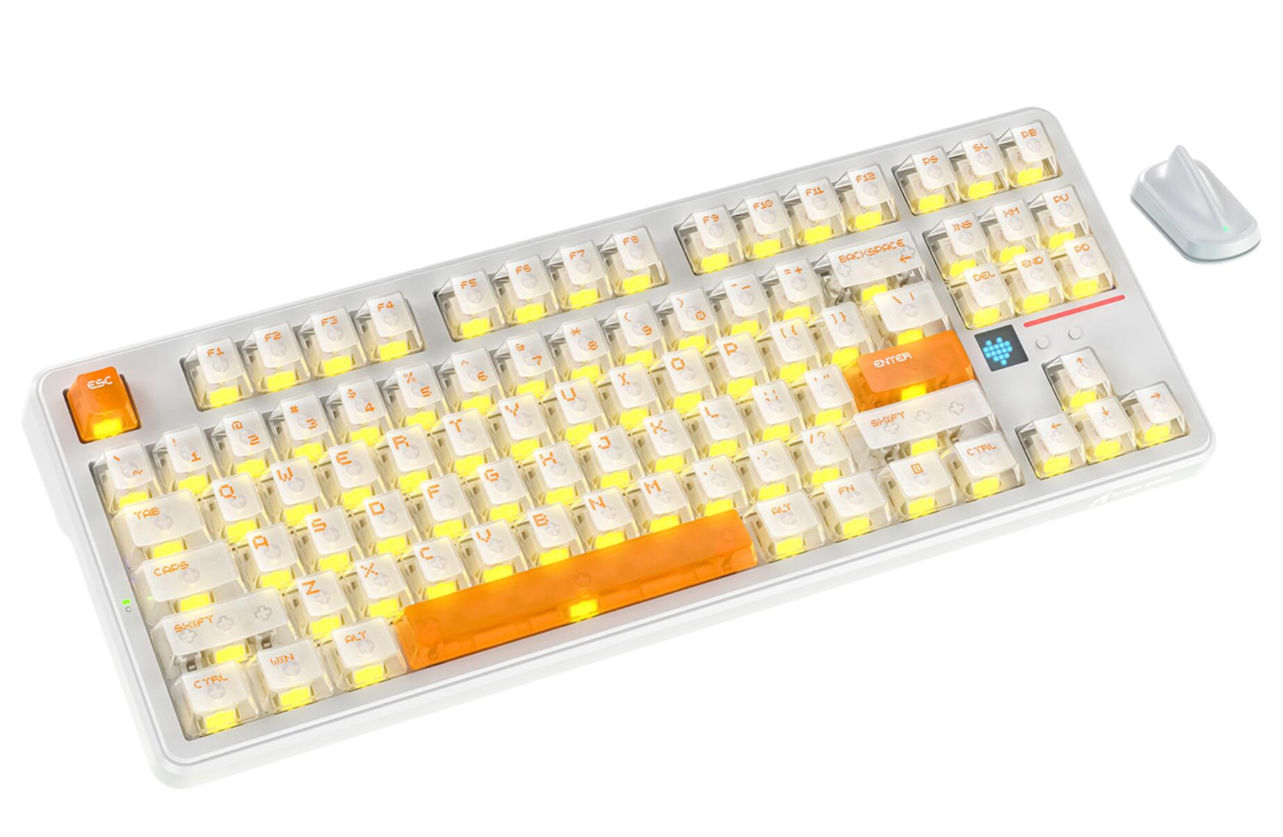 ATTACK SHARK X87 ULTRA ワイヤレスゲーミングキーボード（8KレシーバーおよびRGBコイルケーブル付き）