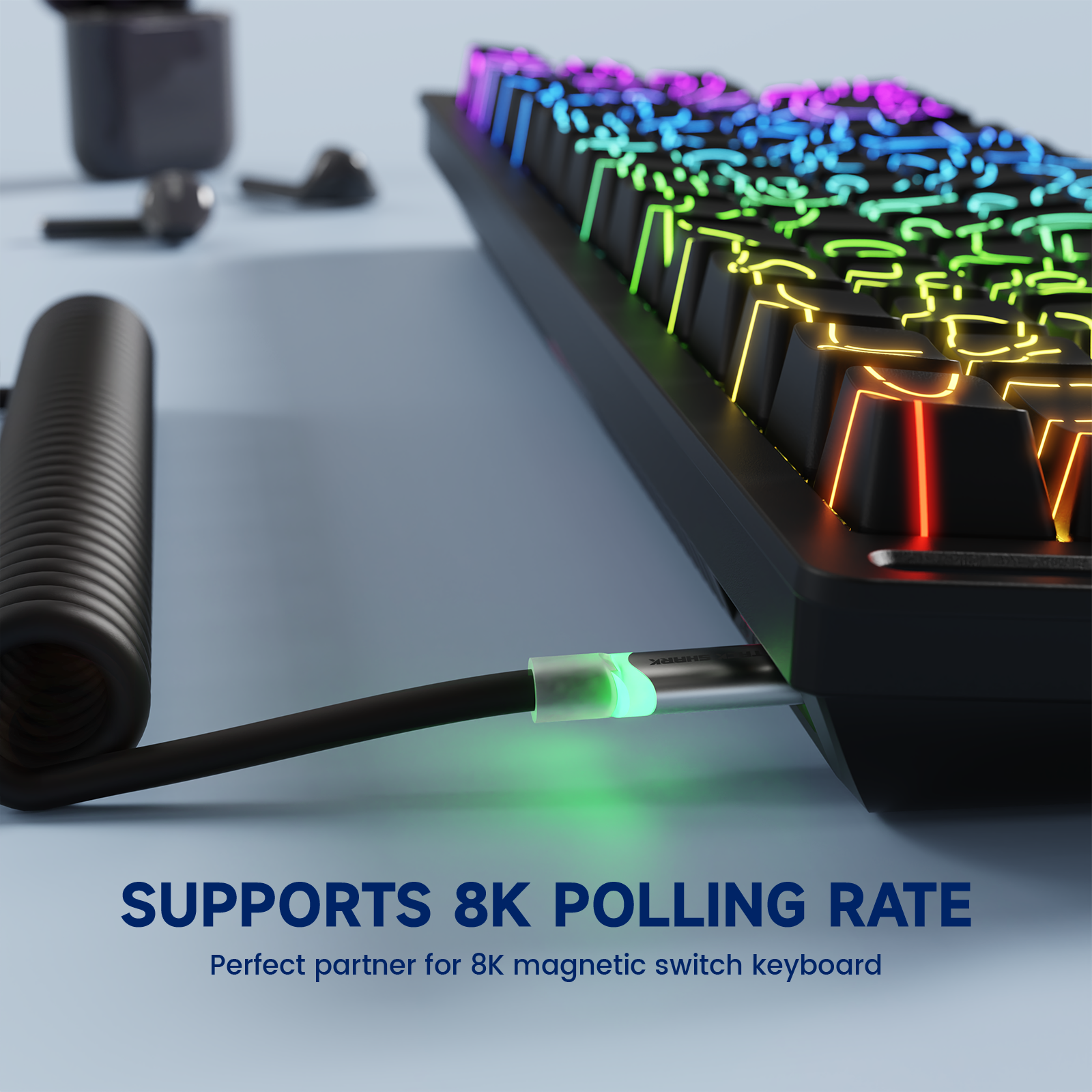 ATTACK SHARK X87 ULTRA ワイヤレスゲーミングキーボード（8KレシーバーおよびRGBコイルケーブル付き）