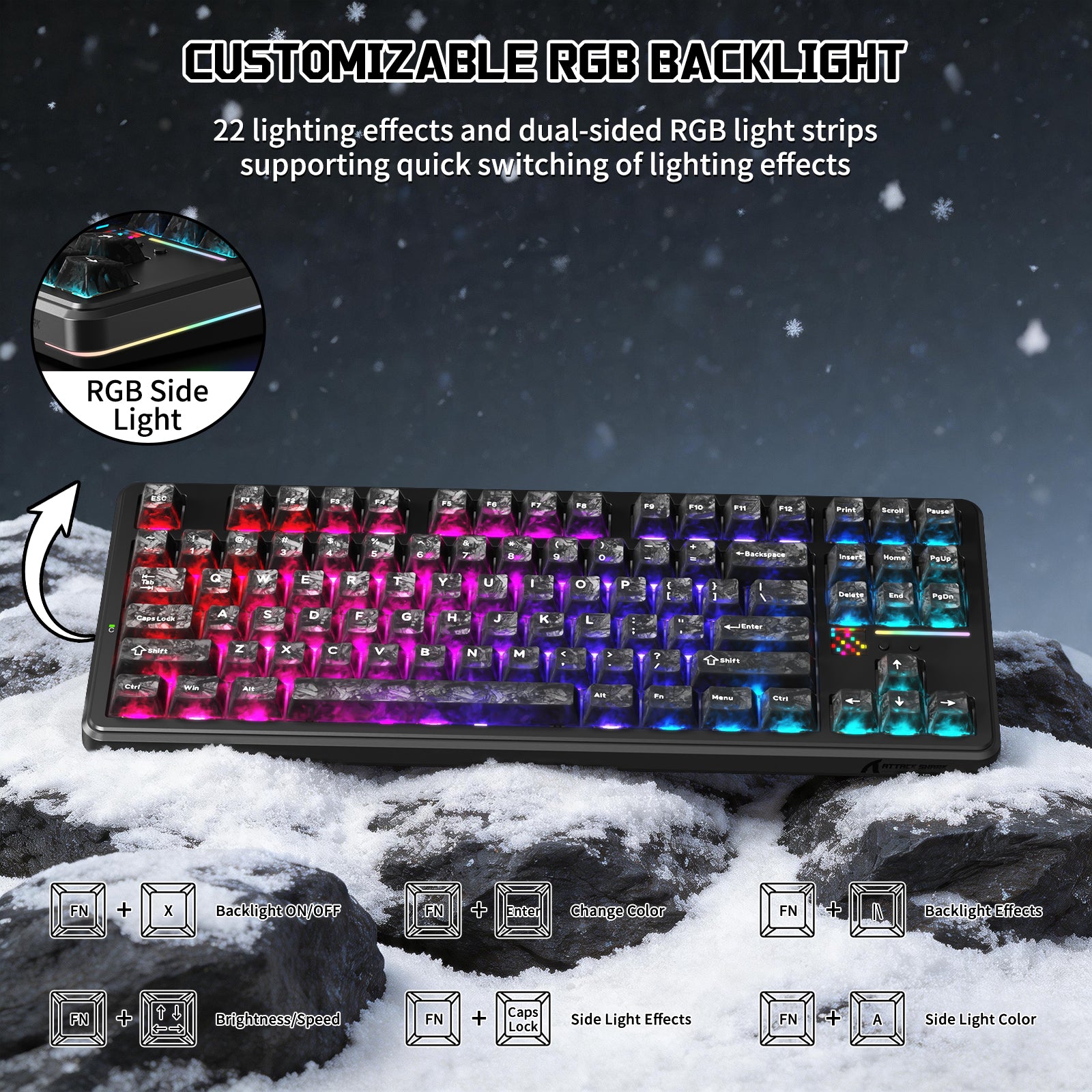 ATTACK SHARK X87 ULTRA ワイヤレス メカニカルキーボード 8K ワイヤレスレシーバー付き
