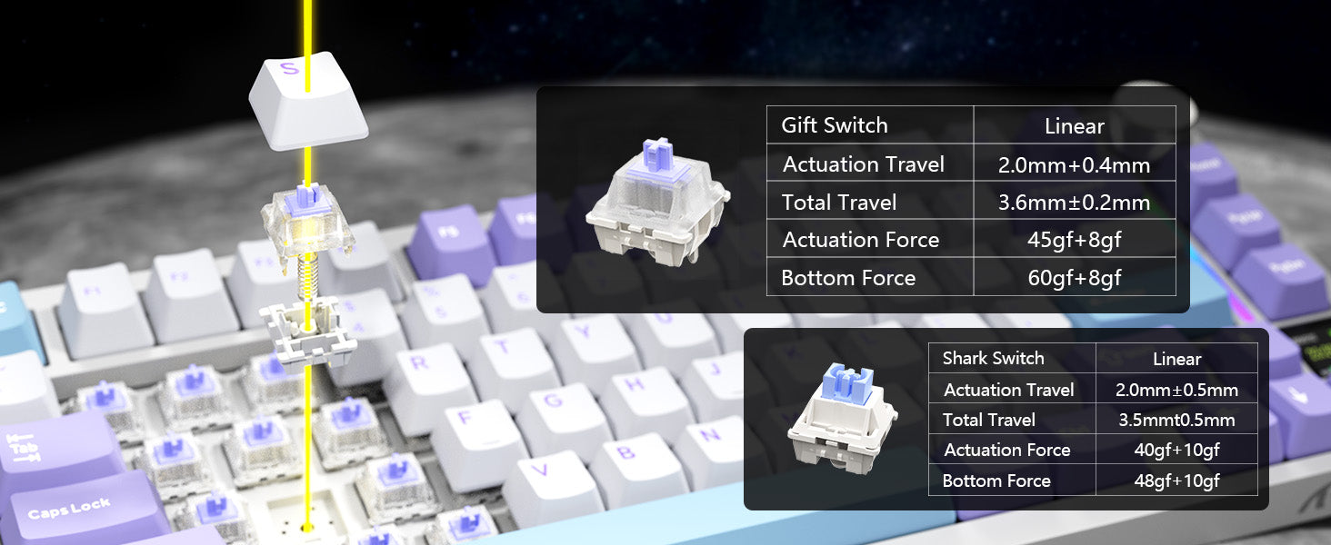 Clavier mécanique à joint tri-mode ATTACK SHARK X820Ultra