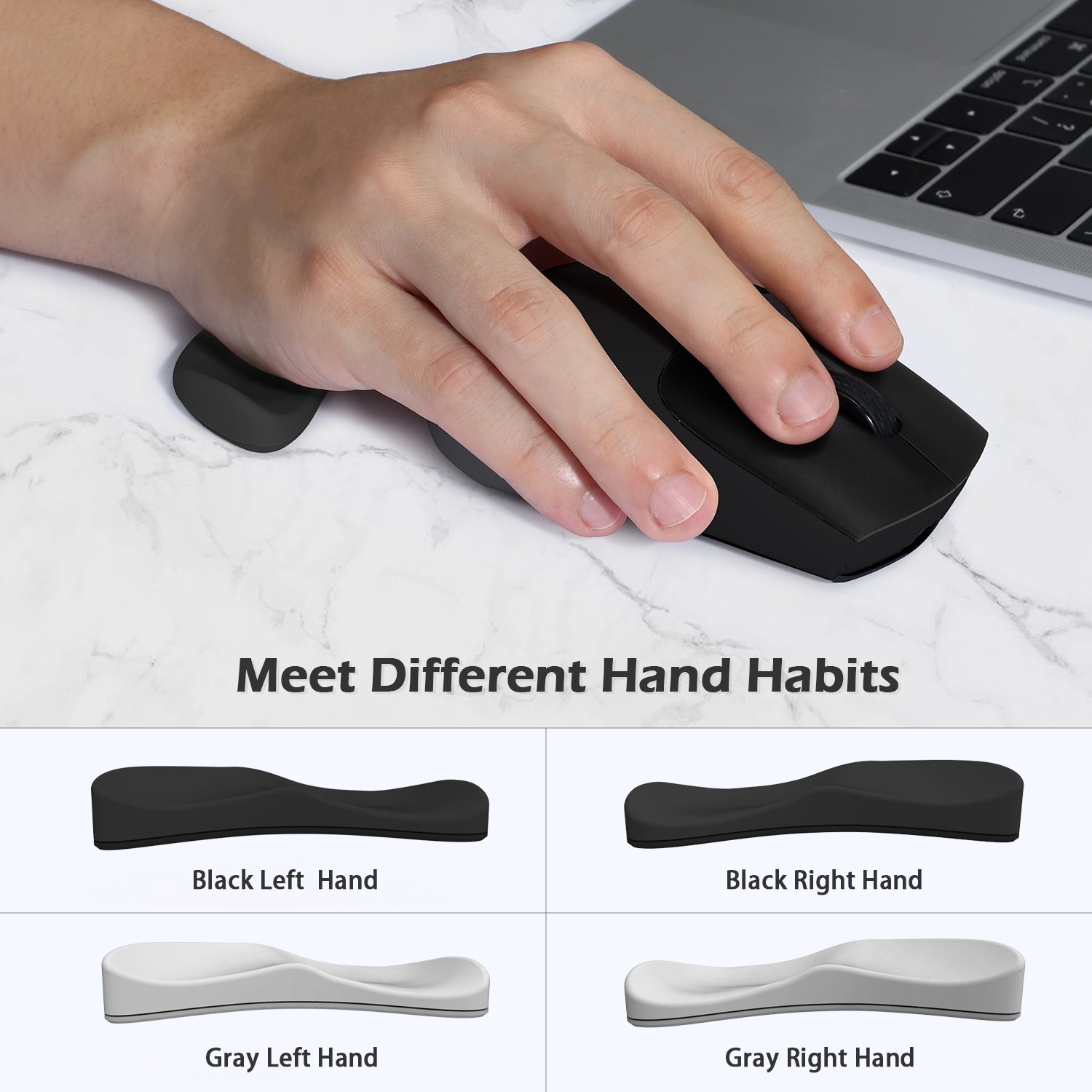 ATTACK SHARK Silicone Comfortable Mouse Wrist Rest