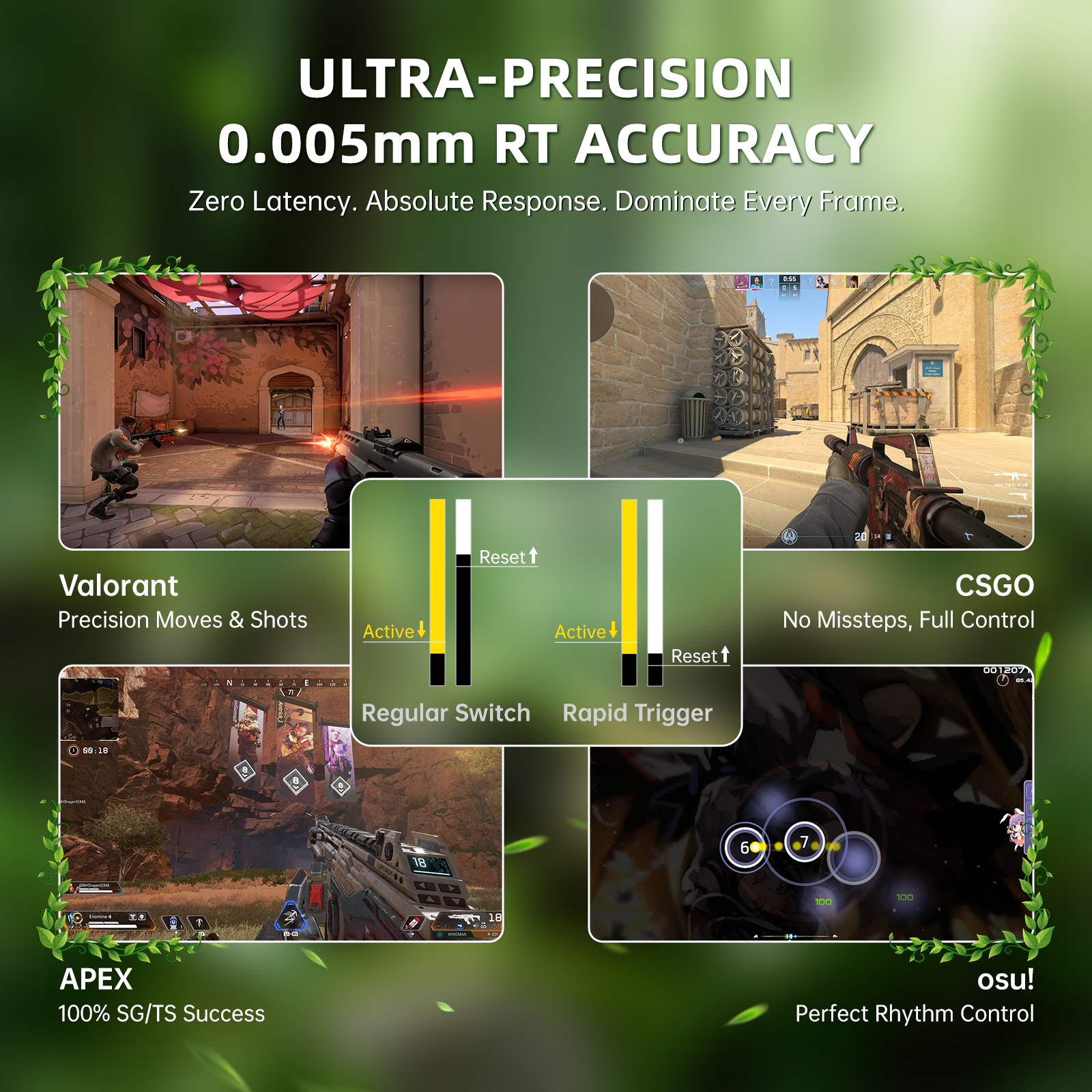 ATTACK SHARK R68 HE Carbon Fiber Rapid Trigger Keyboard Magnetic Switch