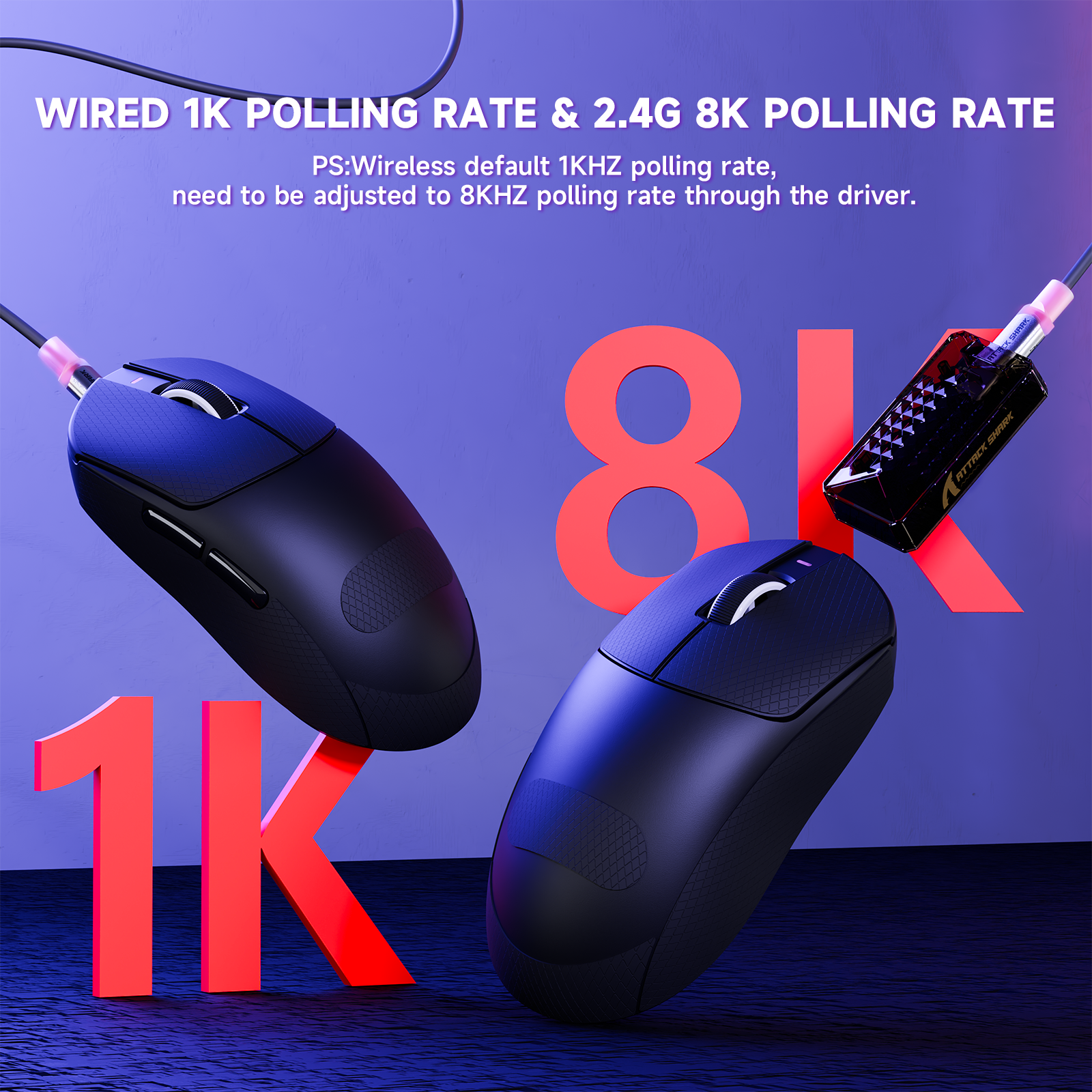 ATTACK SHARK X8PRO Ultra-Light Wireless Gaming Mouse & C06ULTRA Cable