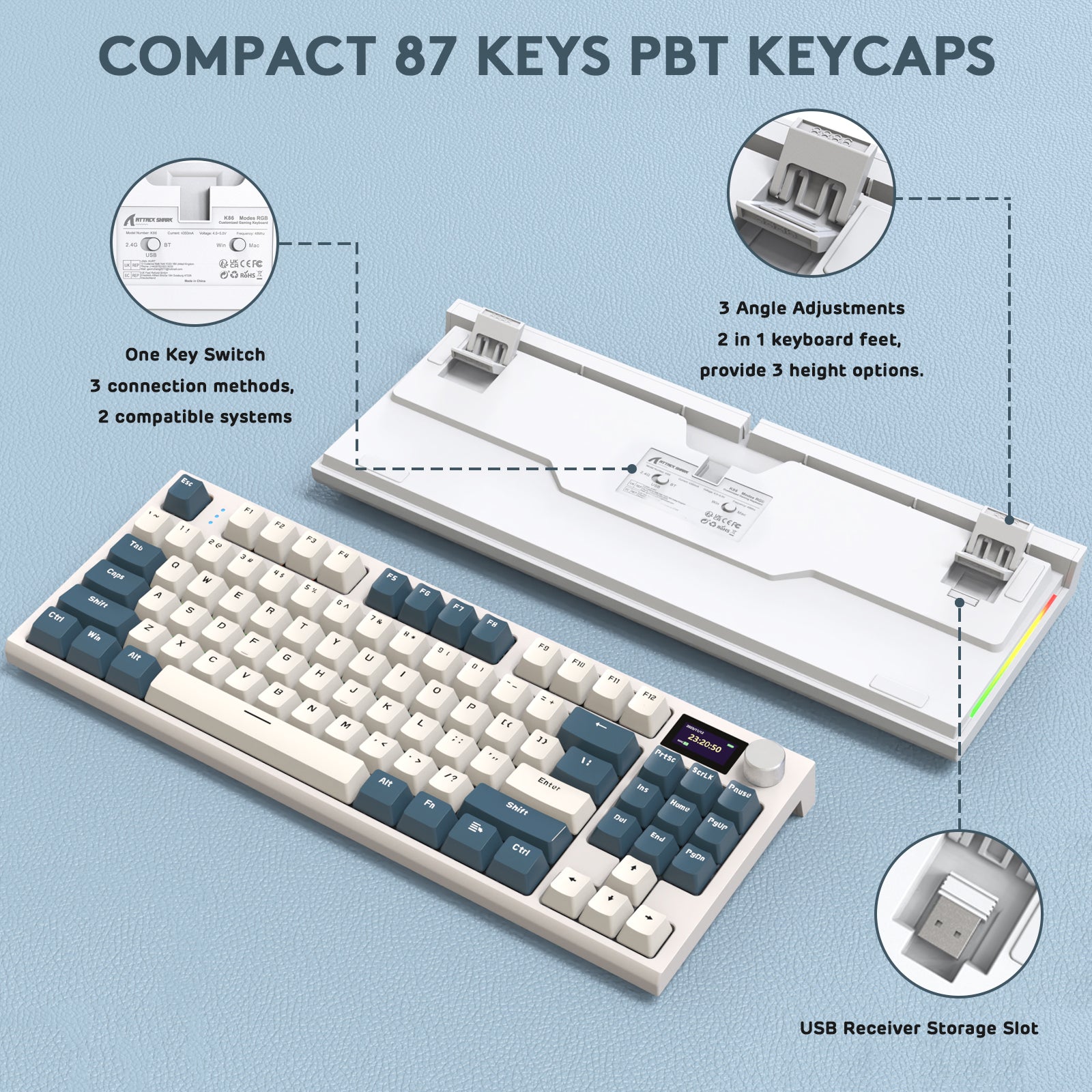 ATTACK SHARK K86PRO Wireless Mechanical Keyboard