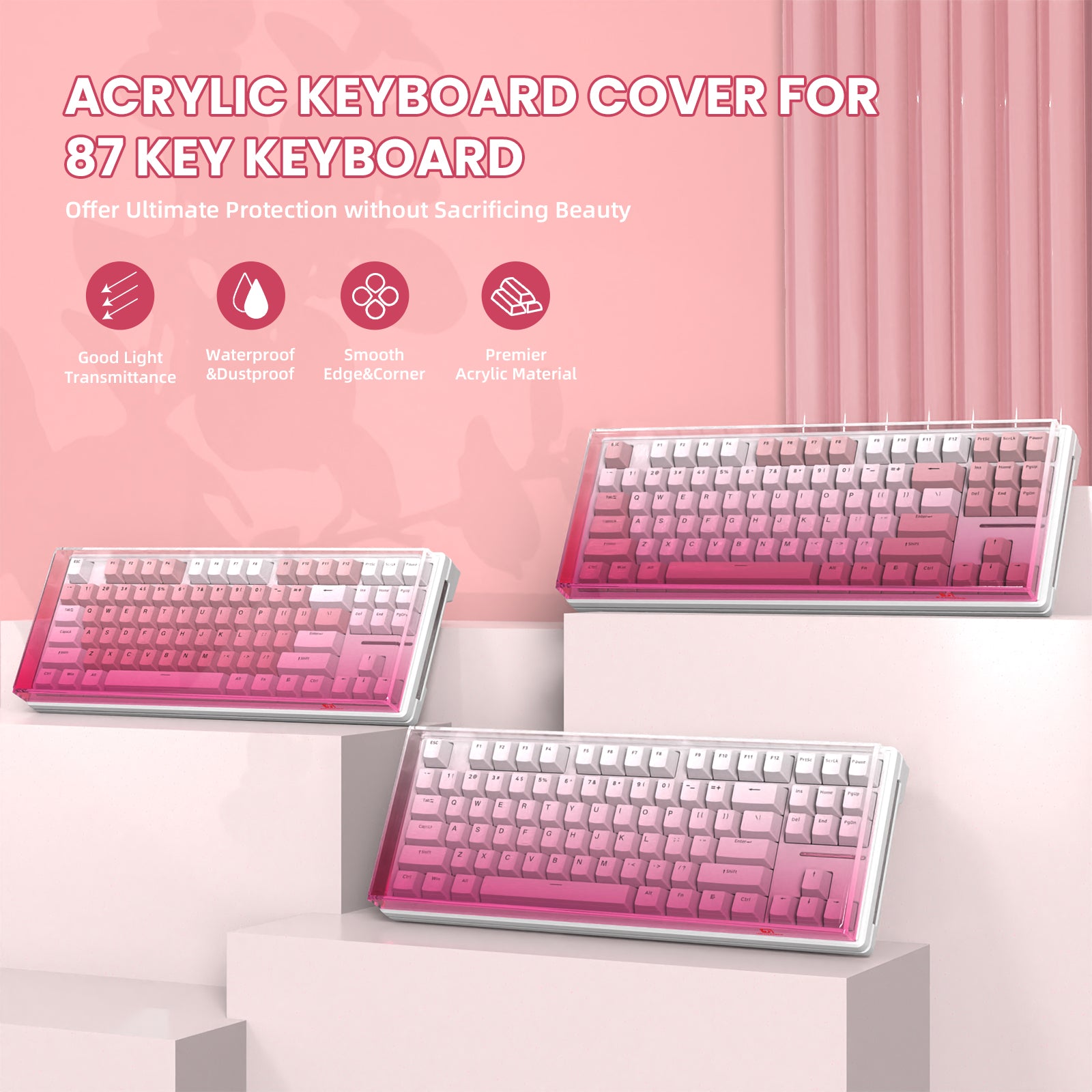 ATTACK SHARK x MAMBASNAKE 87-Key Keyboard Cover Fade Color