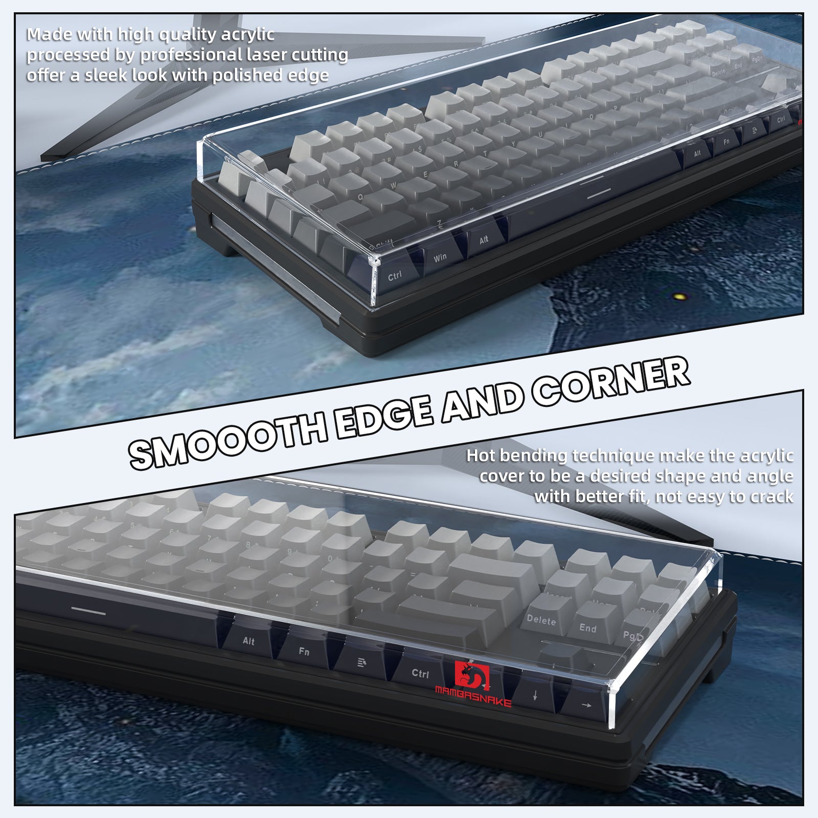 ATTACK SHARK x MAMBASNAKE 87-Key Keyboard Cover Fade Color