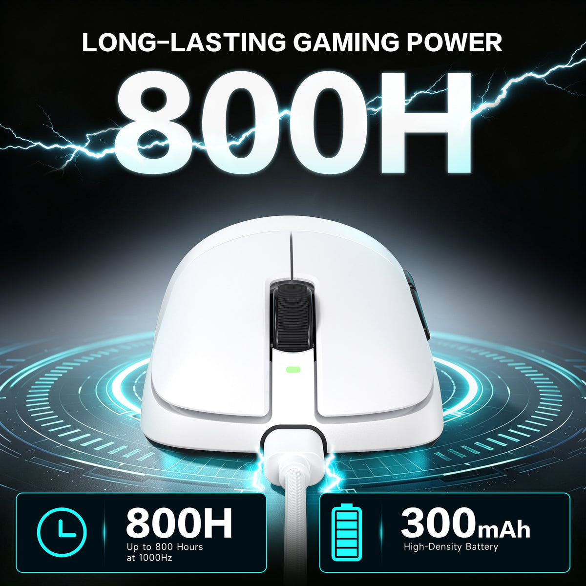 ATTACK SHARK V2 AIR PAW3955MAX Ergonomic Wireless Gaming Mouse
