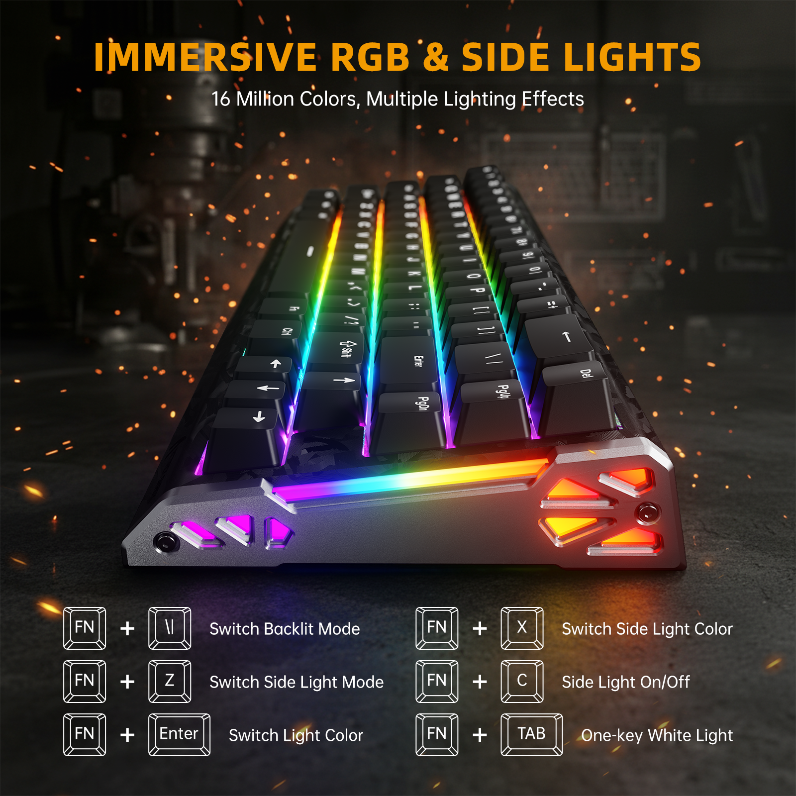 ATTACK SHARK R68 HE Carbonfaser-Schnelltrigger-Tastatur mit Magnetschalter