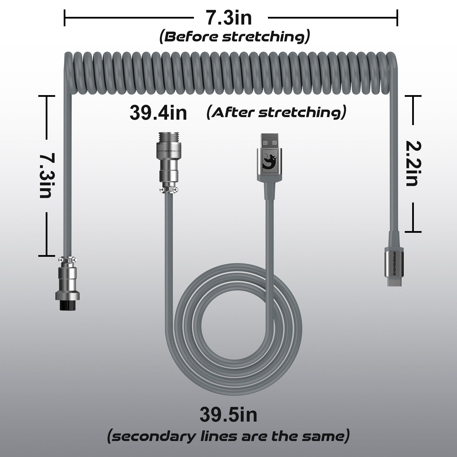 ATTACK SHARK C04 COILED CABLE