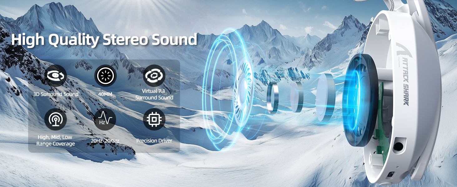 ATTACK SHARK L90 Foldable RGB Ultra-Light Tri-Mode Gaming Headset