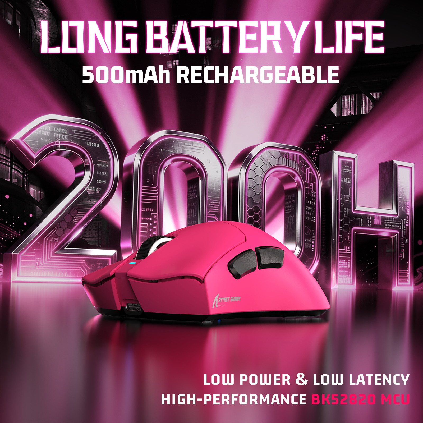 Ratón para juegos ultraligero de tres modos ATTACK SHARK V3