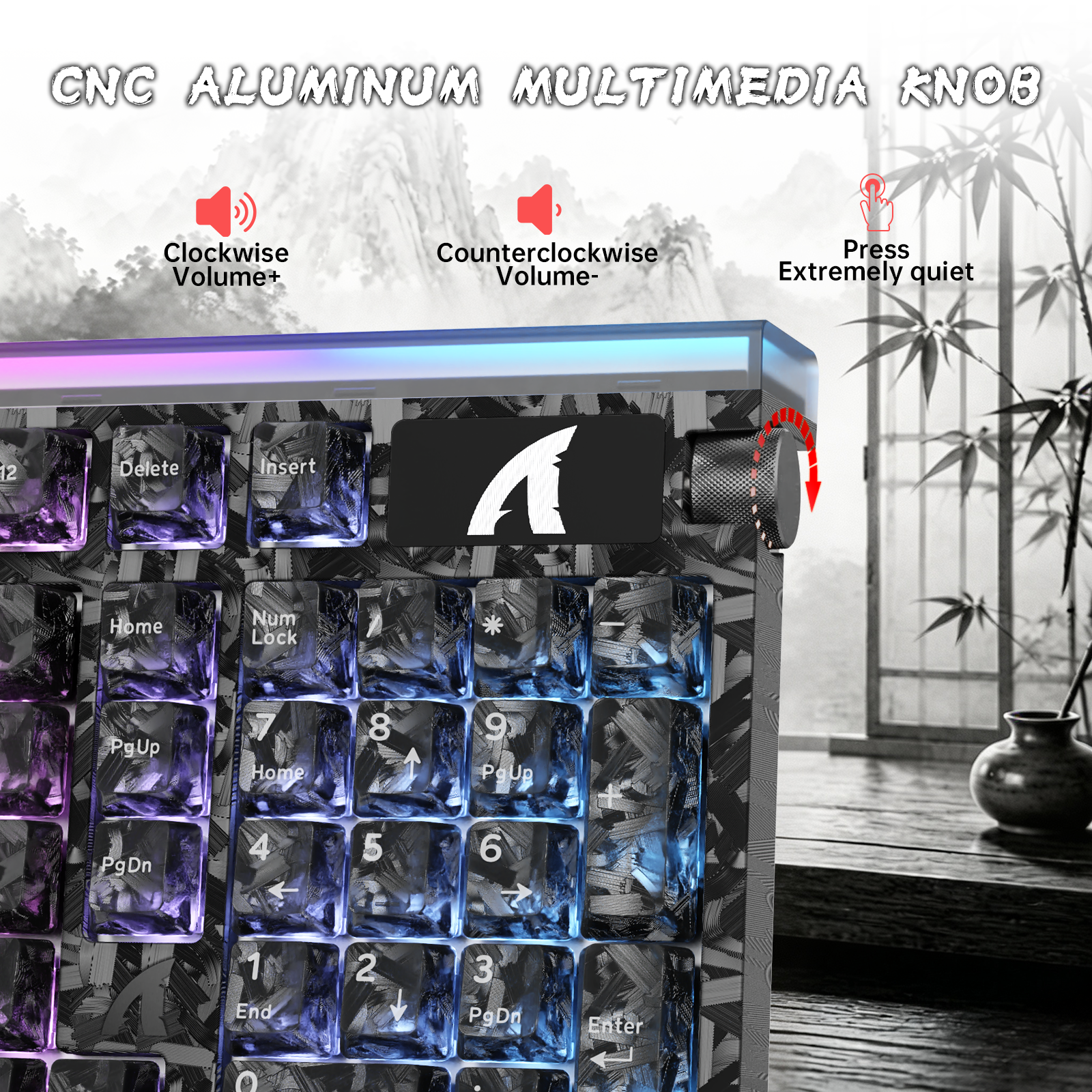 ATTACK SHARK R98 HE カーボンファイバー有線ラピッドトリガー磁気スイッチキーボード C01 Ultra RGB コイルケーブル付き
