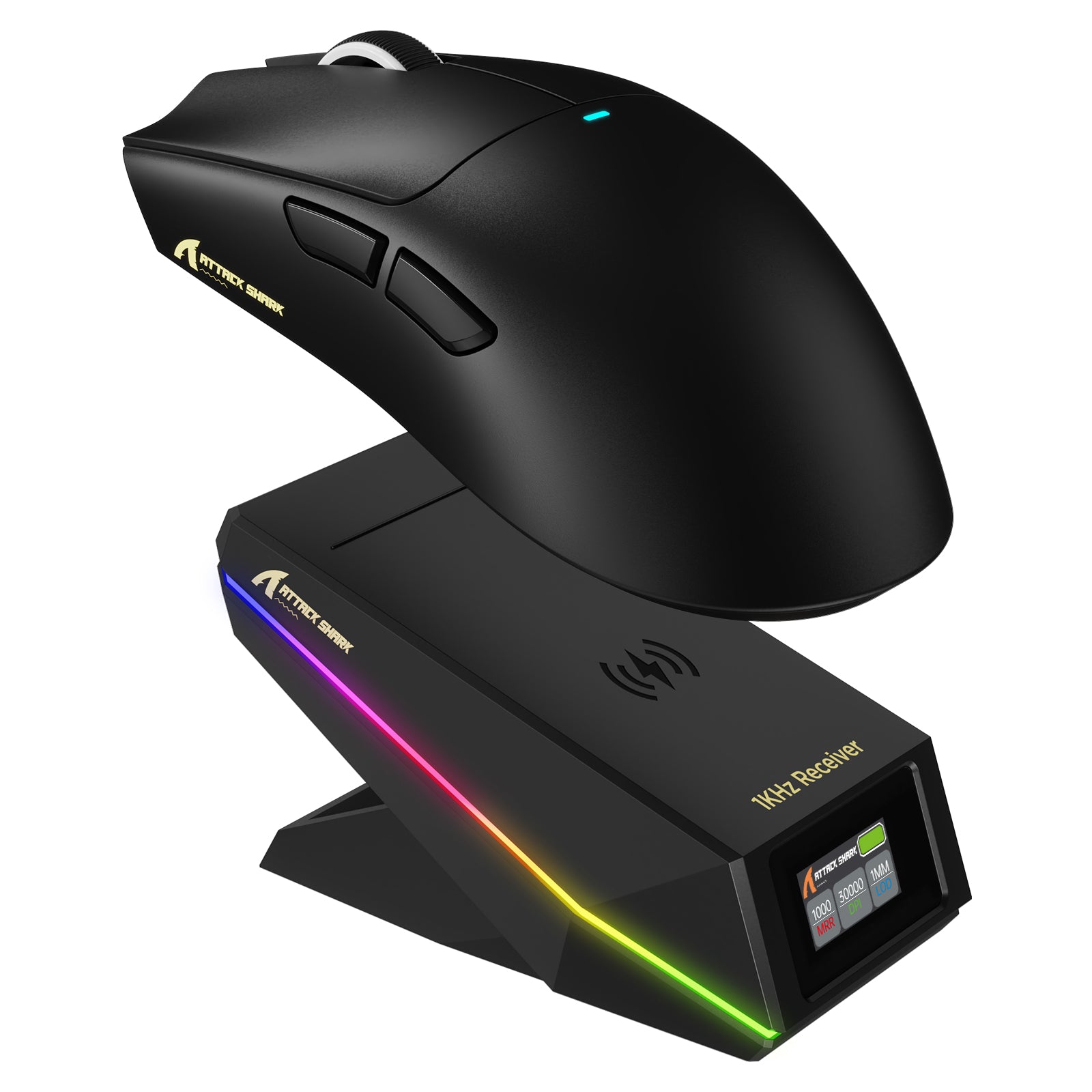 Bezprzewodowa mysz gamingowa ATTACK SHARK X11 PRO V2 z wyświetlaczem TFT i stacją ładującą