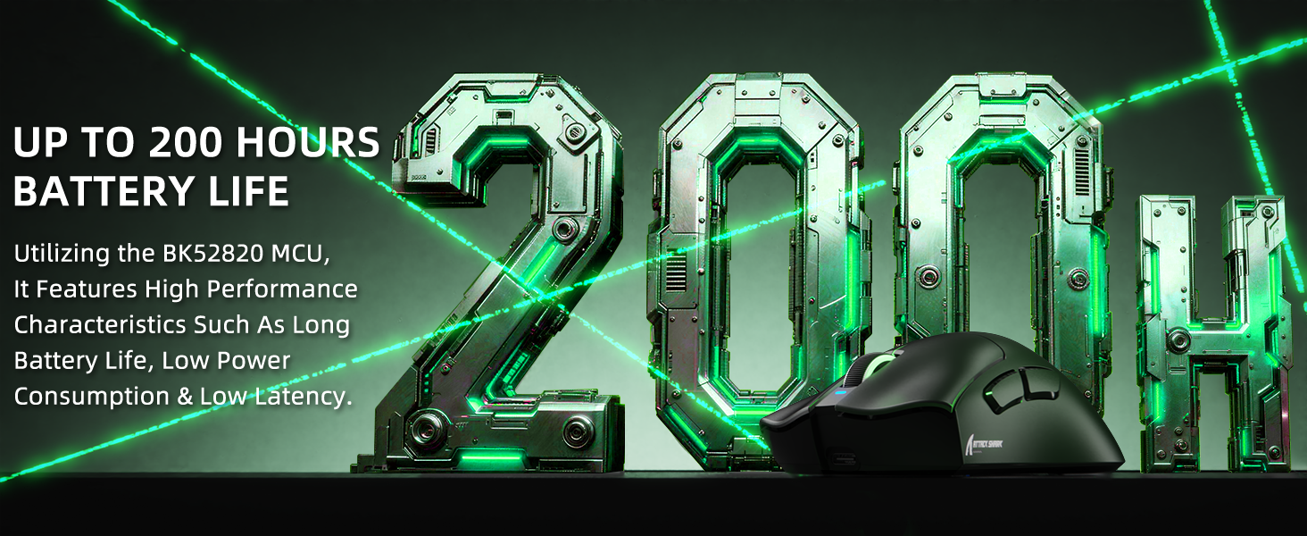 ATTACK SHARK V3 Ultra-Light Tri-Mode Gaming Mouse