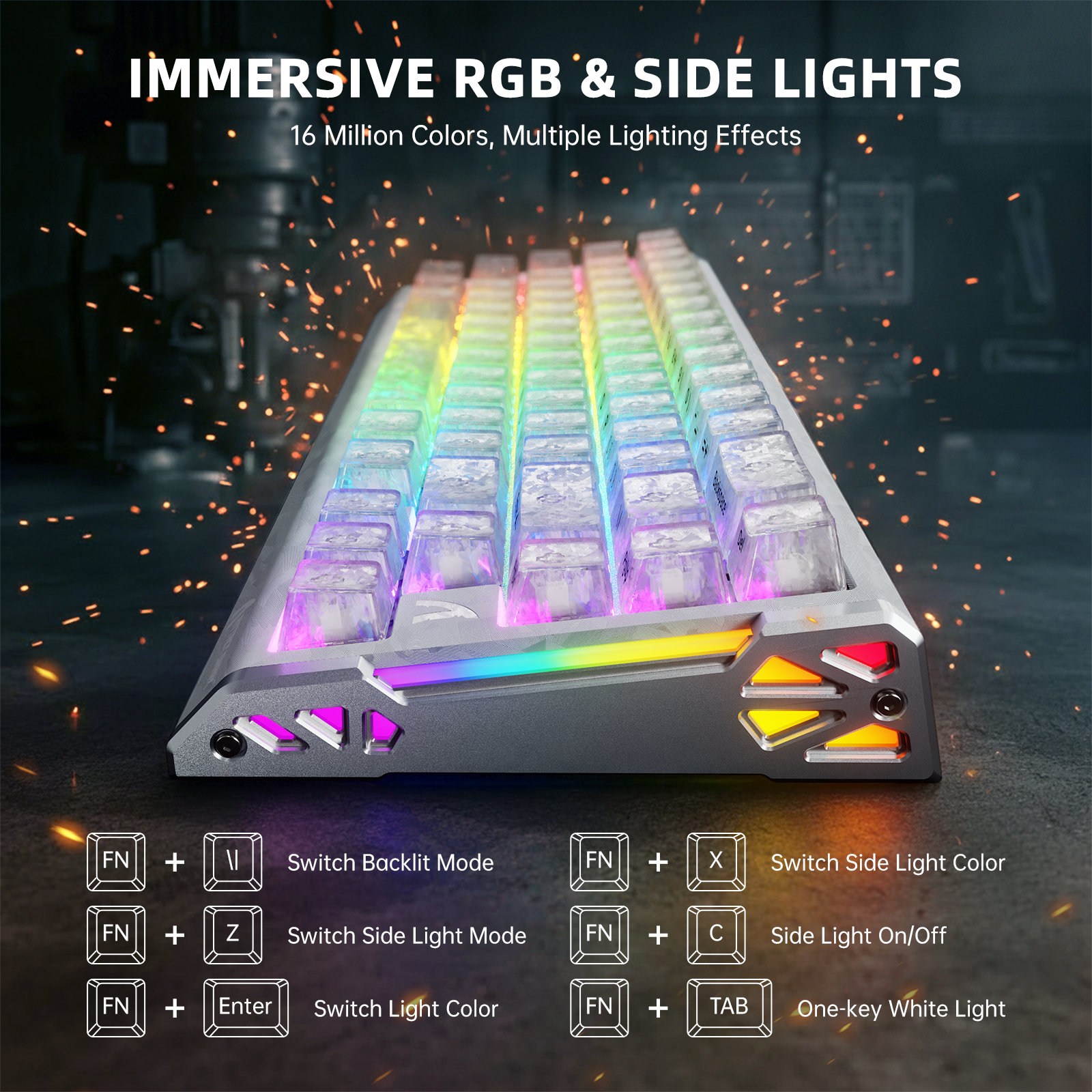 ATTACK SHARK R68 HE Carbonfaser-Schnelltrigger-Tastatur mit Magnetschalter