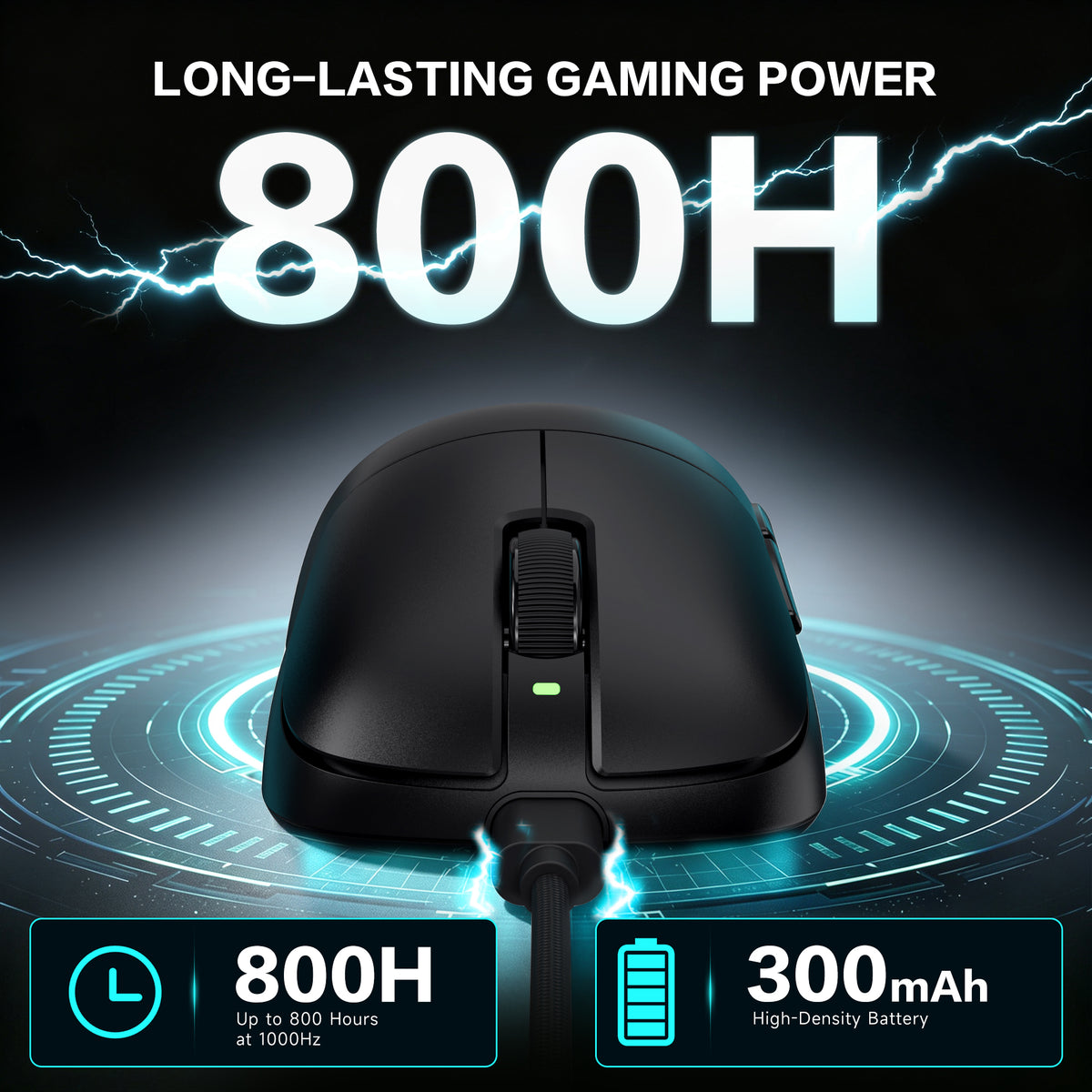 ATTACK SHARK V2 AIR PAW3955MAX Ergonomic Wireless Gaming Mouse