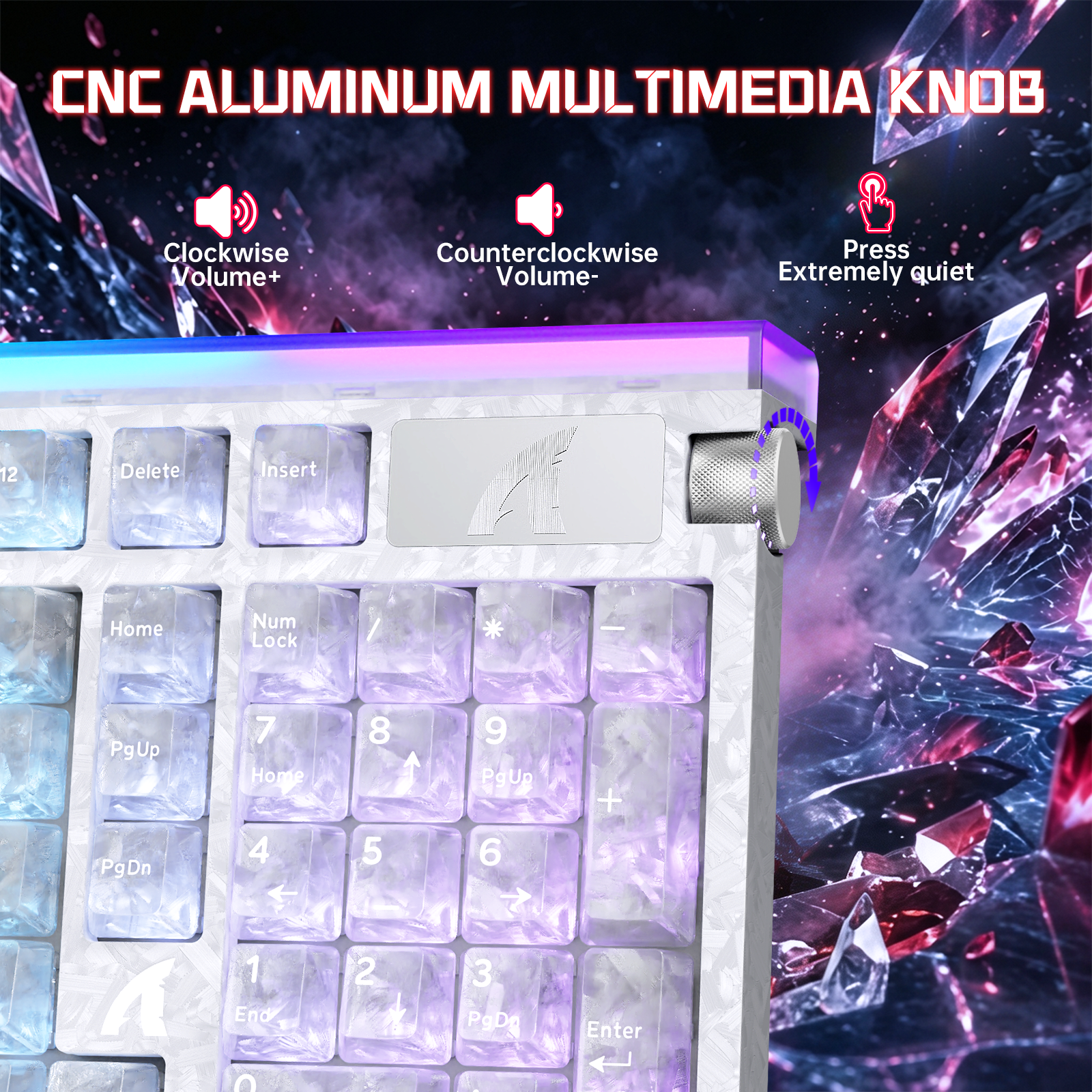 ATTACK SHARK R98 HE カーボンファイバー有線ラピッドトリガー磁気スイッチキーボード C01 Ultra RGB コイルケーブル付き