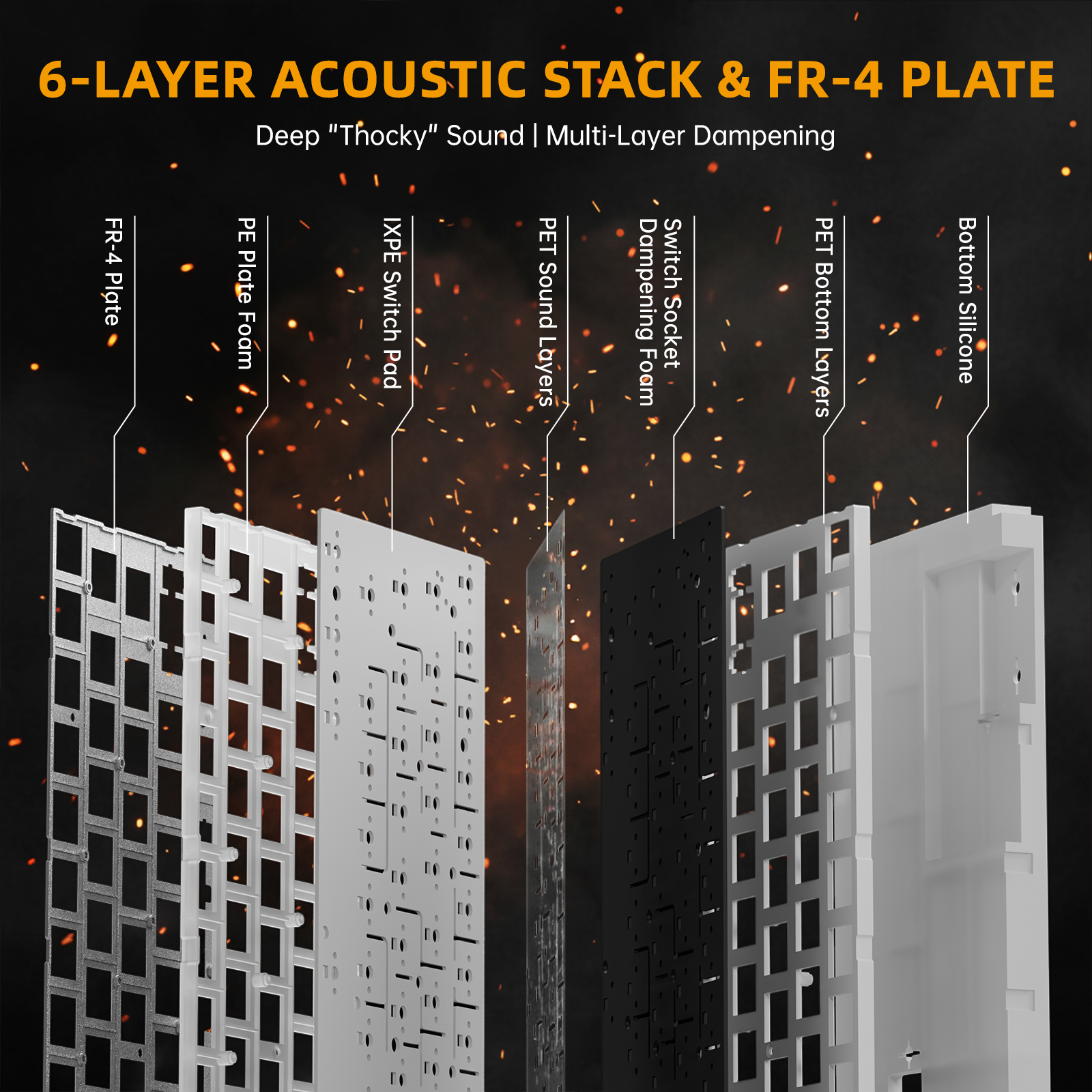 ATTACK SHARK R68 HE Carbonfaser-Schnelltrigger-Tastatur mit Magnetschalter