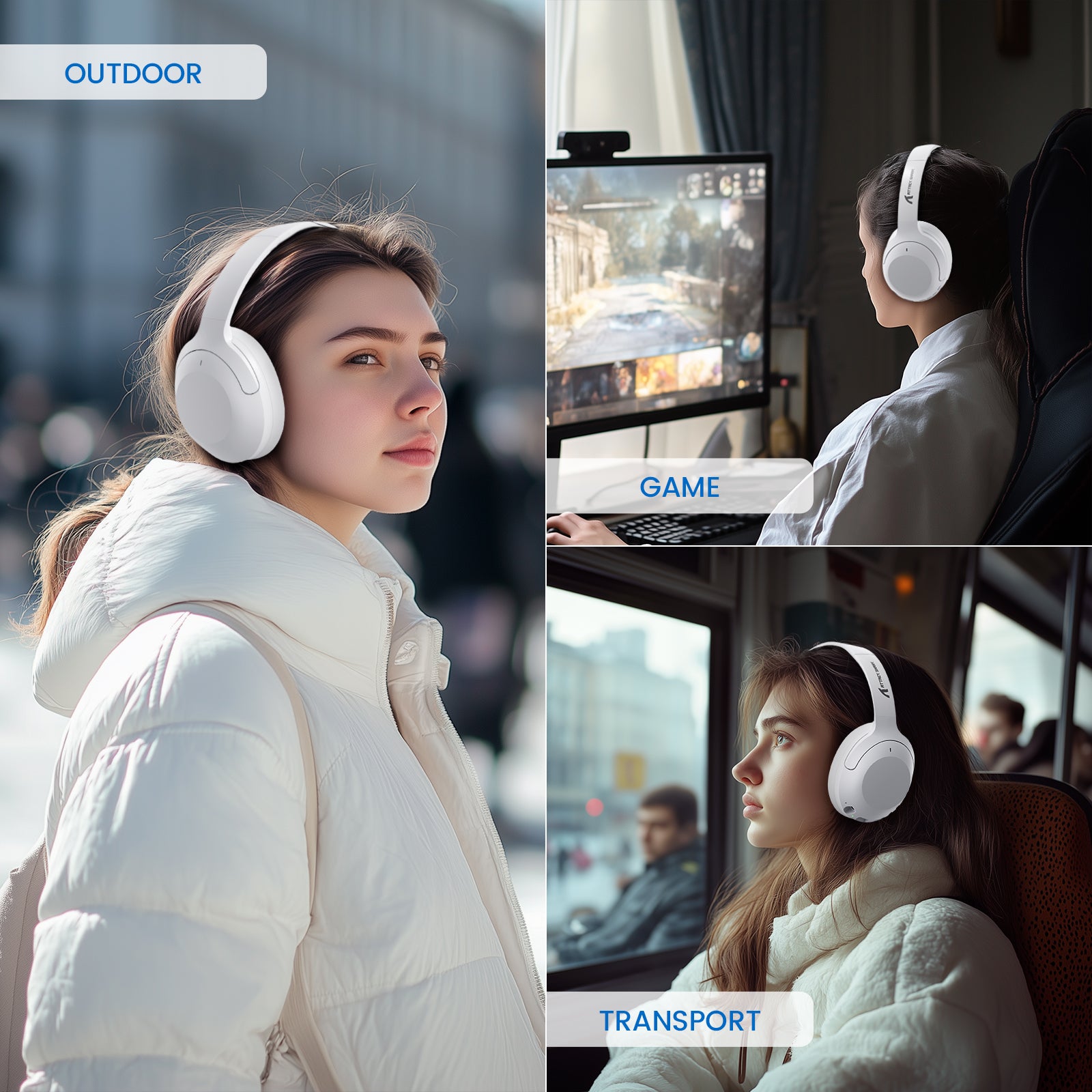 ATTACK SHARK G300 ANC Foldable Ultra-Light Dual-Mode Headphones