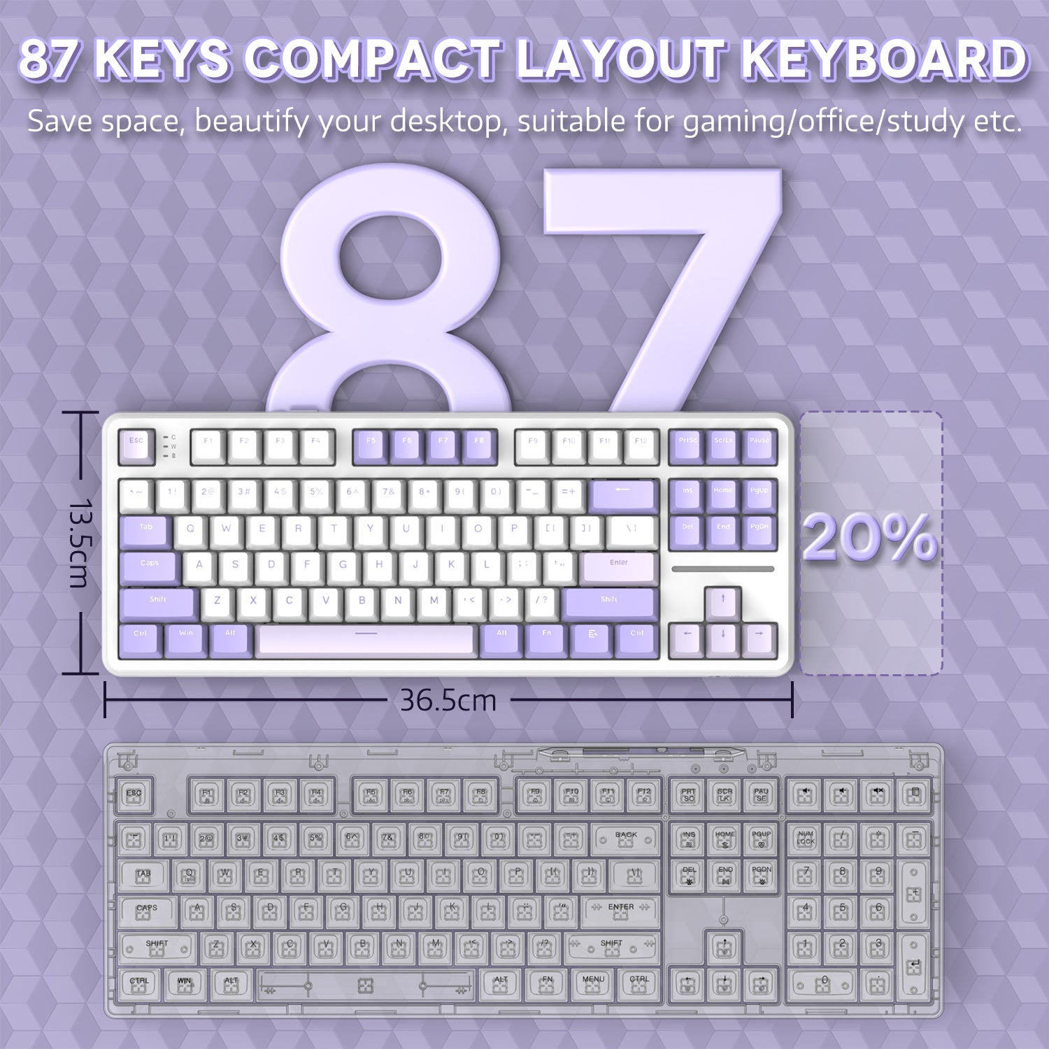 ATTACK SHARK X87 Tri-mode Gasket Mechanical Keyboard (DEAL)