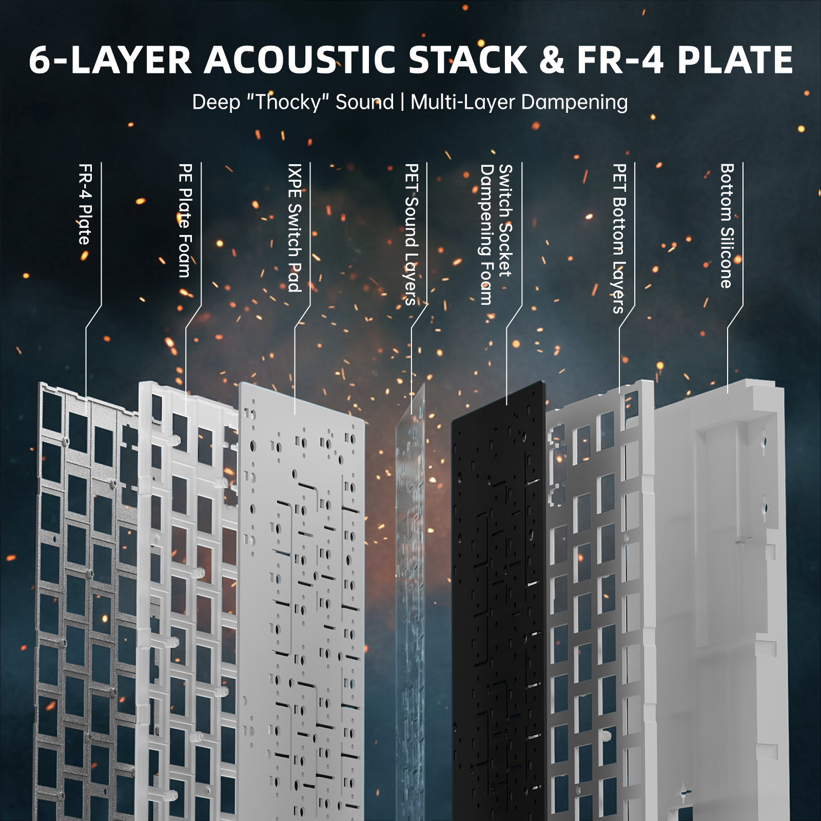 ATTACK SHARK R68 HE Carbonfaser-Schnelltrigger-Tastatur mit Magnetschalter