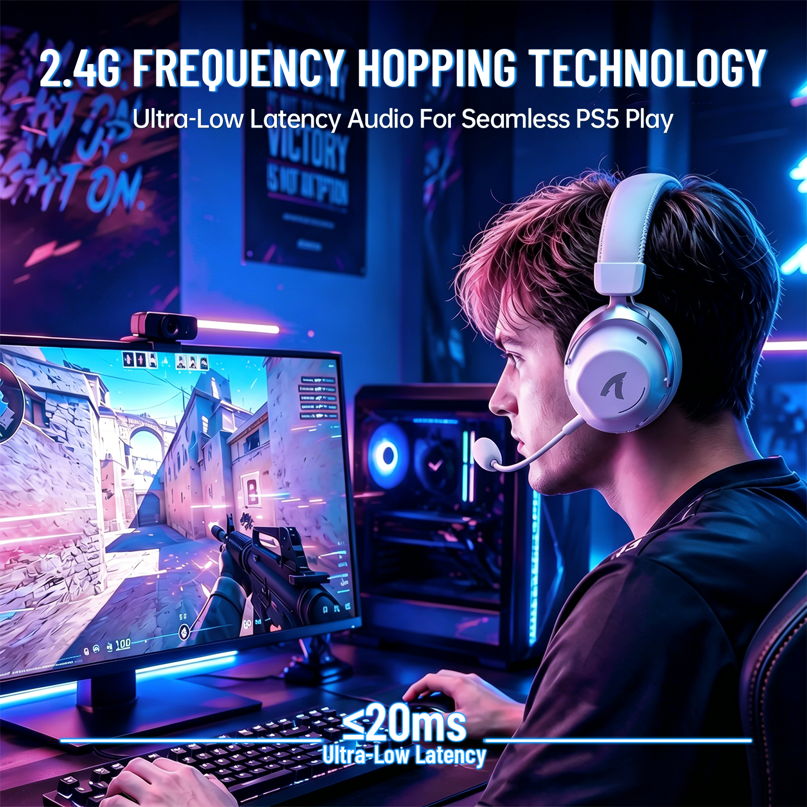ATTACK SHARK L50PRO Tri-Mode Wireless Gaming Headset