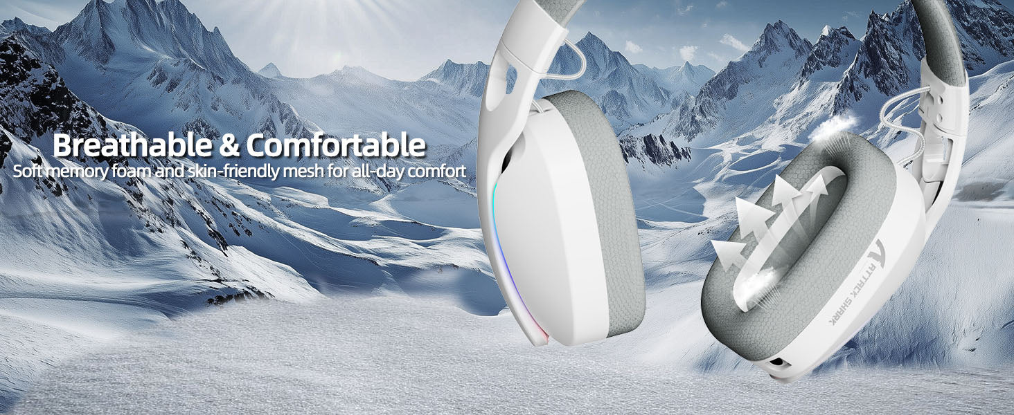 ATTACK SHARK L90 Foldable RGB Ultra-Light Tri-Mode Gaming Headset