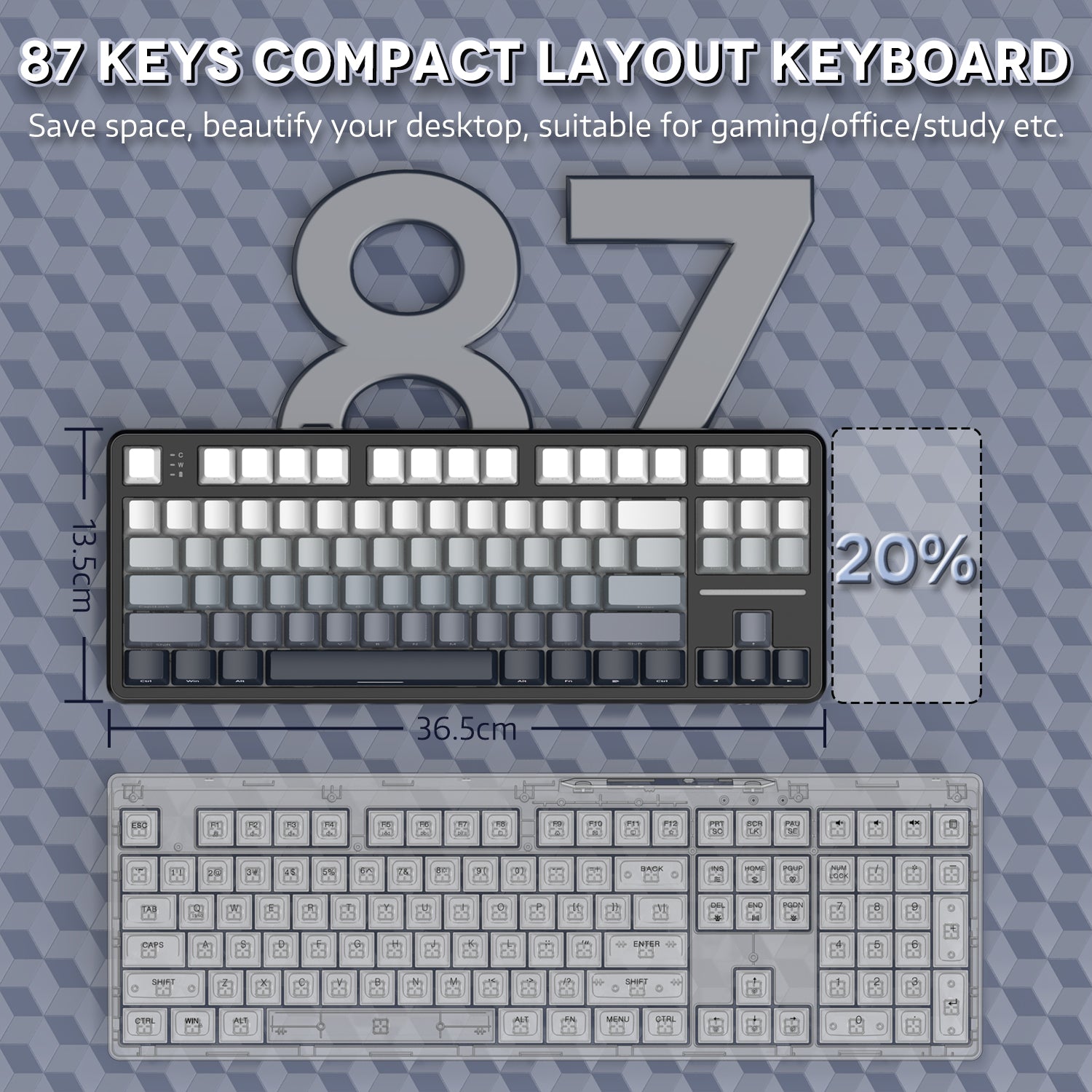 ATTACK SHARK X87 Tri-mode Gasket Mechanical Keyboard (DEAL)