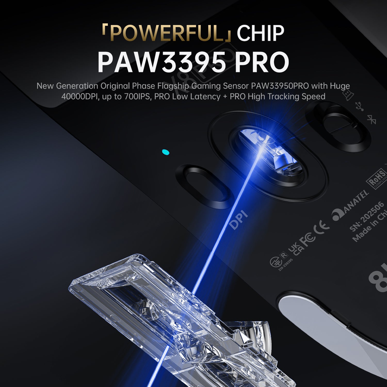 ATTACK SHARK X8PRO トライモード ワイヤレス ゲーミングマウス 40000 DPI 超軽量