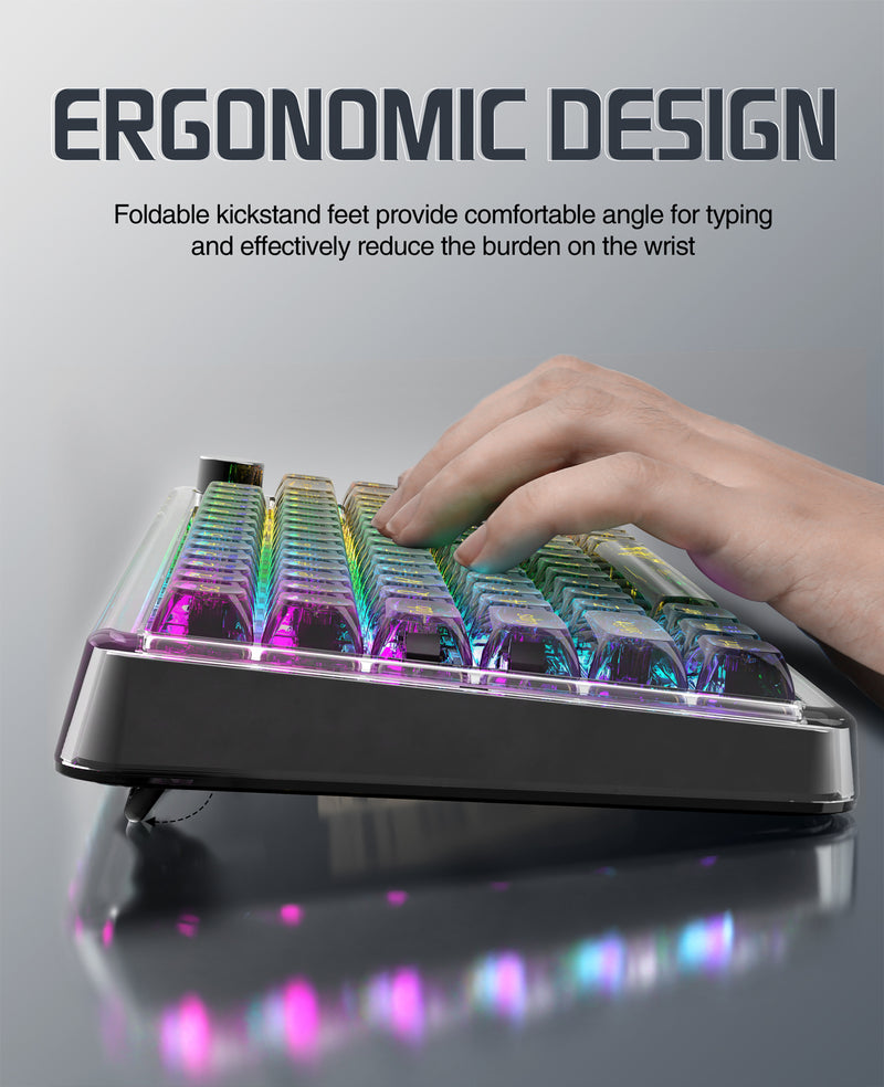 K75 Pro Mechanical Keyboard |Transparent Keyboard |Compact & Customizable