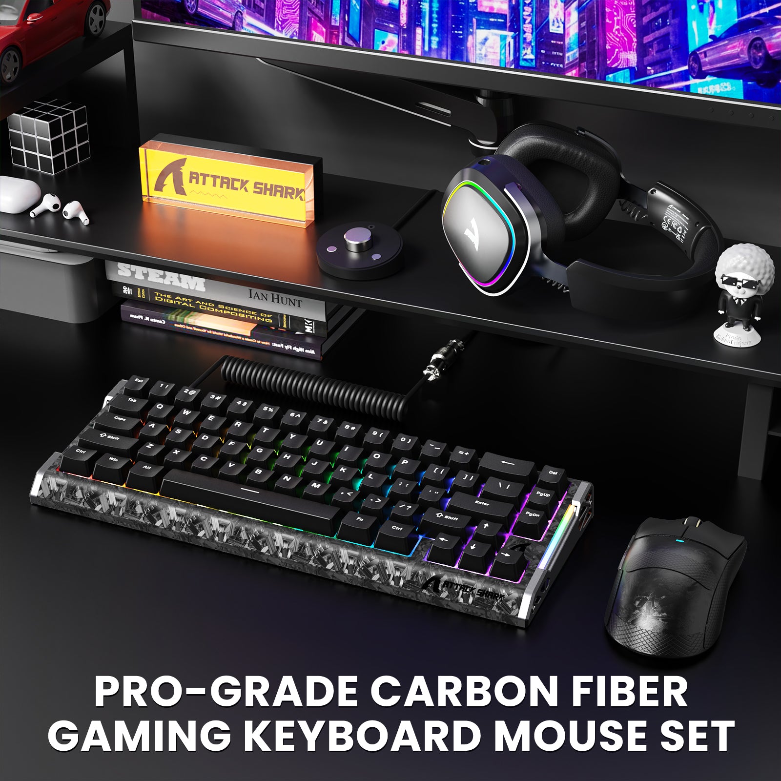 Attack Shark R68 HE X11 ULTRA PRO-GRADE carbon fiber gaming bundle