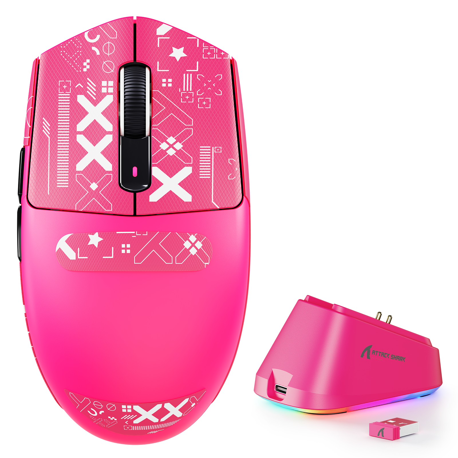 ATTACK SHARK G3PRO Tri-mode Wireless Gaming Mouse with Charge Dock 25000 DPI Ultra Lightweight