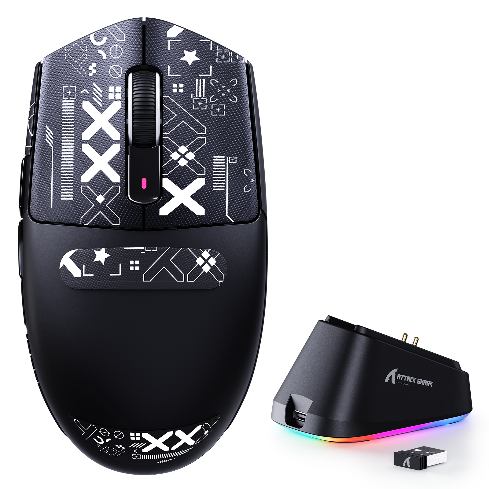 ATTACK SHARK G3PRO Tri-mode Wireless Gaming Mouse with Charge Dock 25000 DPI Ultra Lightweight