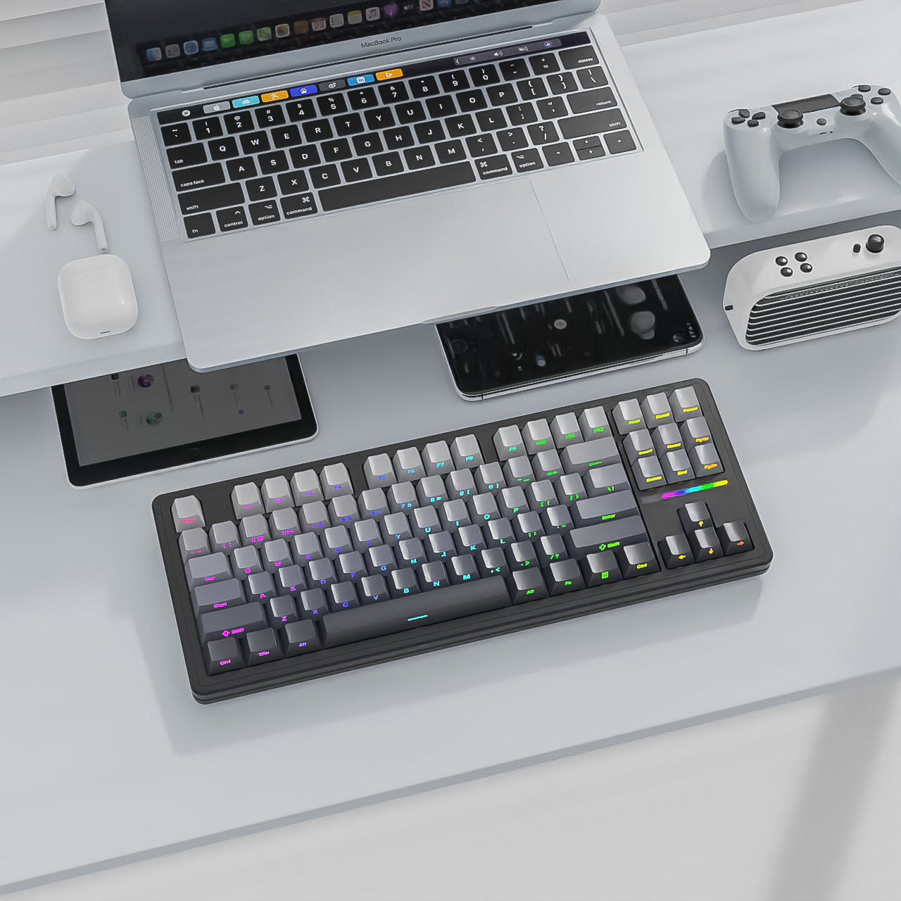 ATTACK SHARK M87PRO Wireless Mechanical Keyboard with Side Printed PBT Keycaps