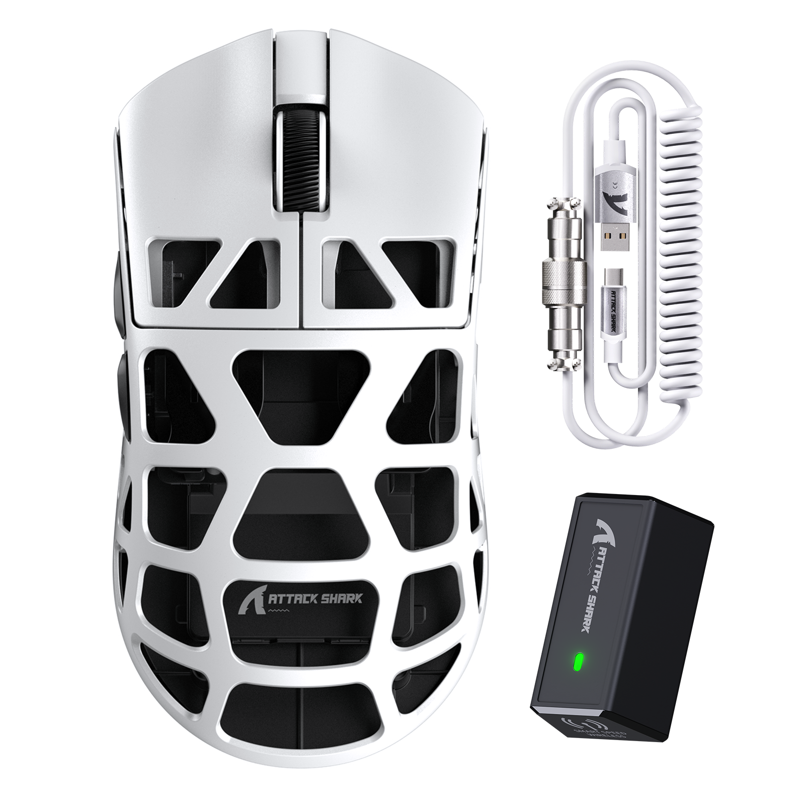 ATTACK SHARK R3 Magnesium Alloy Gaming Mouse 8K with C06 Coiled Cable