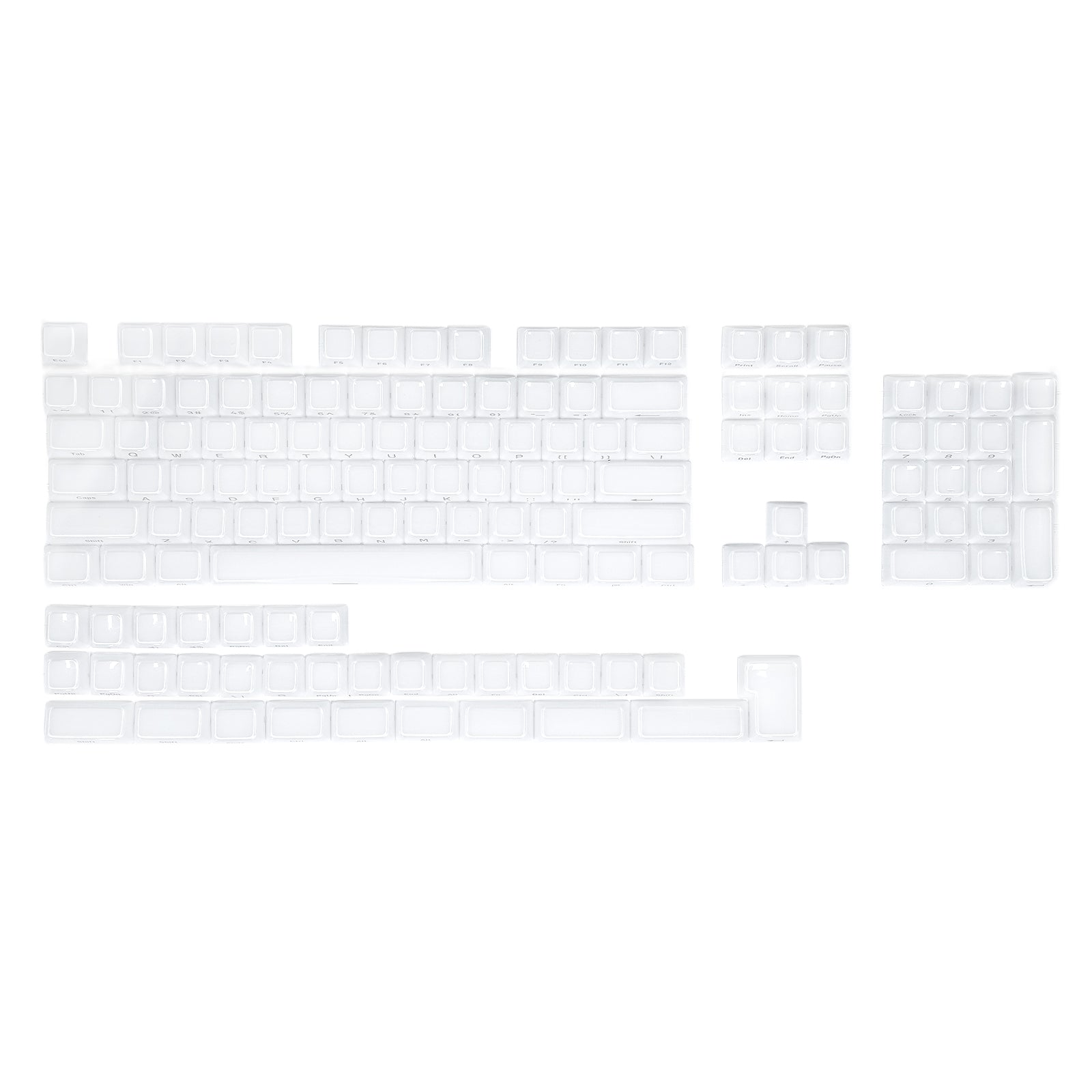 ATTACK SHARK SK03, 136 teclas, keycaps de cristal, perfil ASA, ANSI/ISO