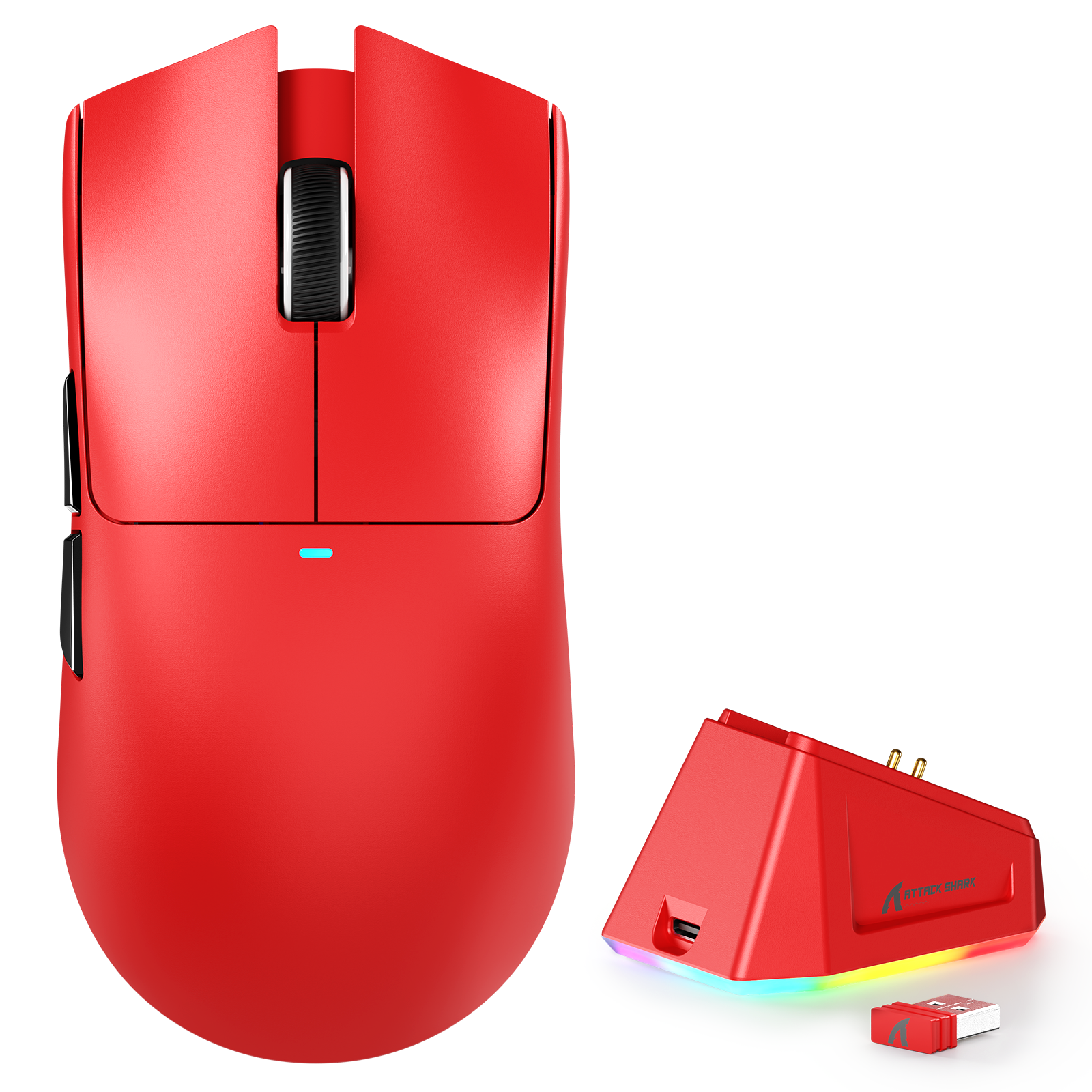 ATTACK SHARK X11 Ratón inalámbrico para juegos con base de carga