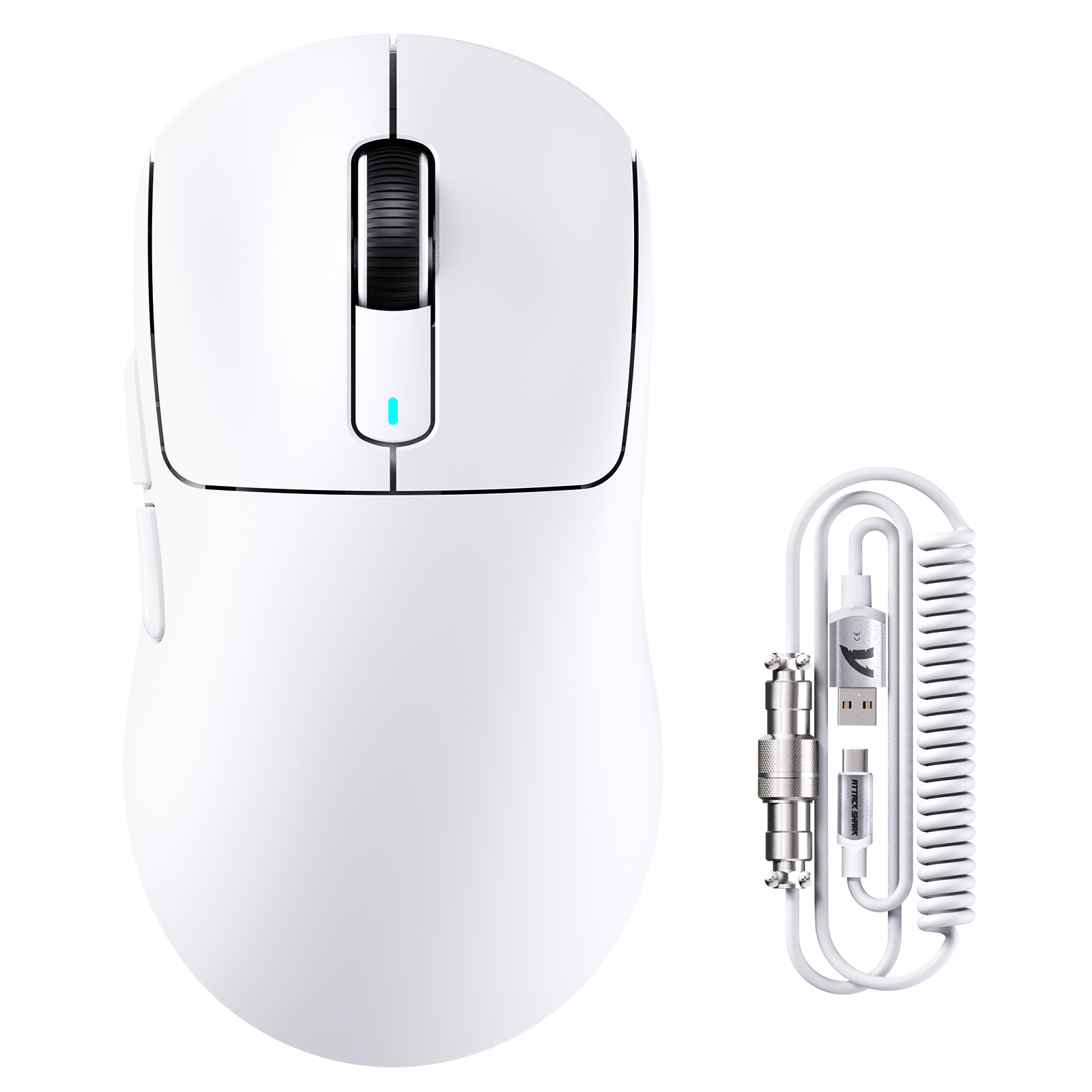 ATTACK SHARK X3MAX PAW3950 Wireless Gaming Mouse with C06 Mouse Coiled Cable