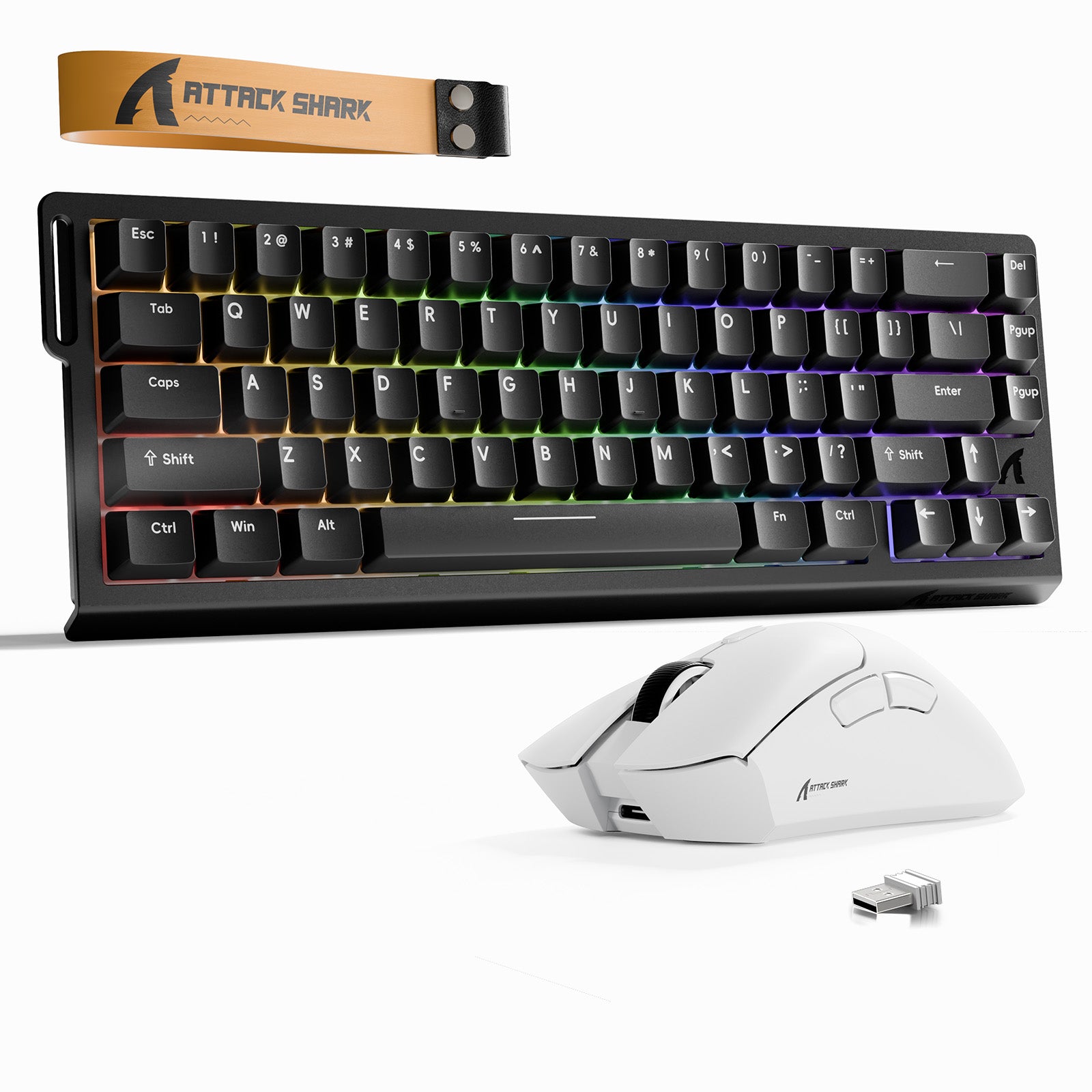 ATTACK SHARK X68HE Rapid Trigger Keyboard + R1 Wireless Gaming Mouse Bundle