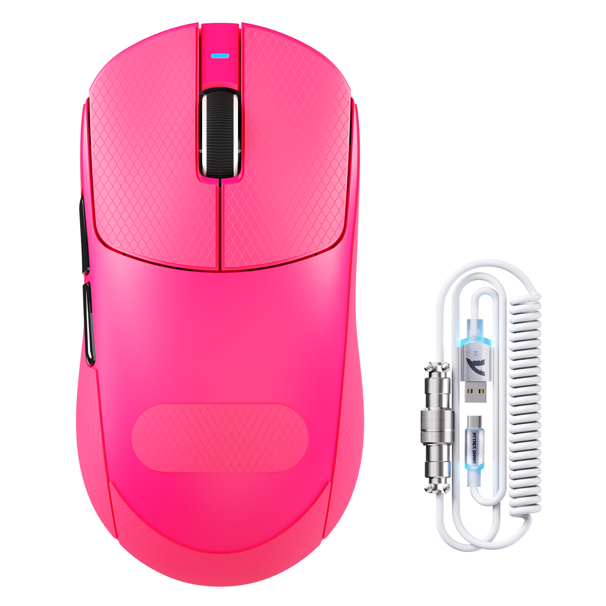 Mouse gamer sem fio de três modos ATTACK SHARK X8 PLUS com cabo C06 ULTRA