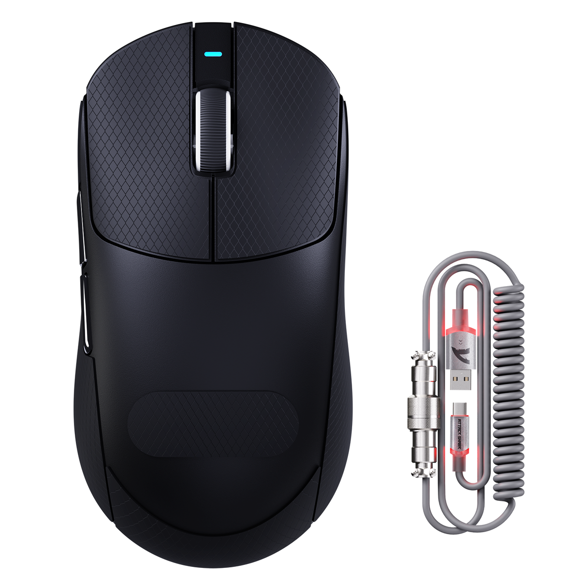 Mouse gamer sem fio de três modos ATTACK SHARK X8 PLUS com cabo C06 ULTRA
