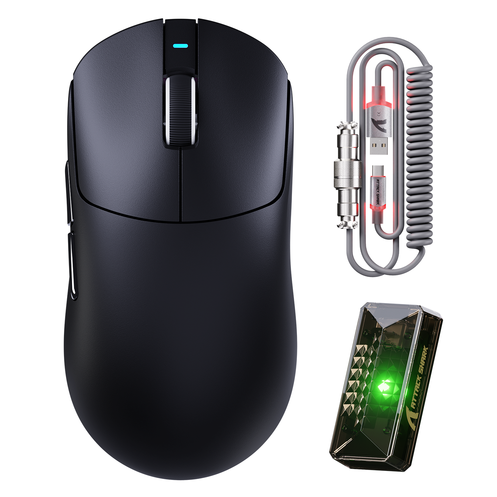 Souris de jeu sans fil ultra-légère ATTACK SHARK X8PRO & câble C06ULTRA