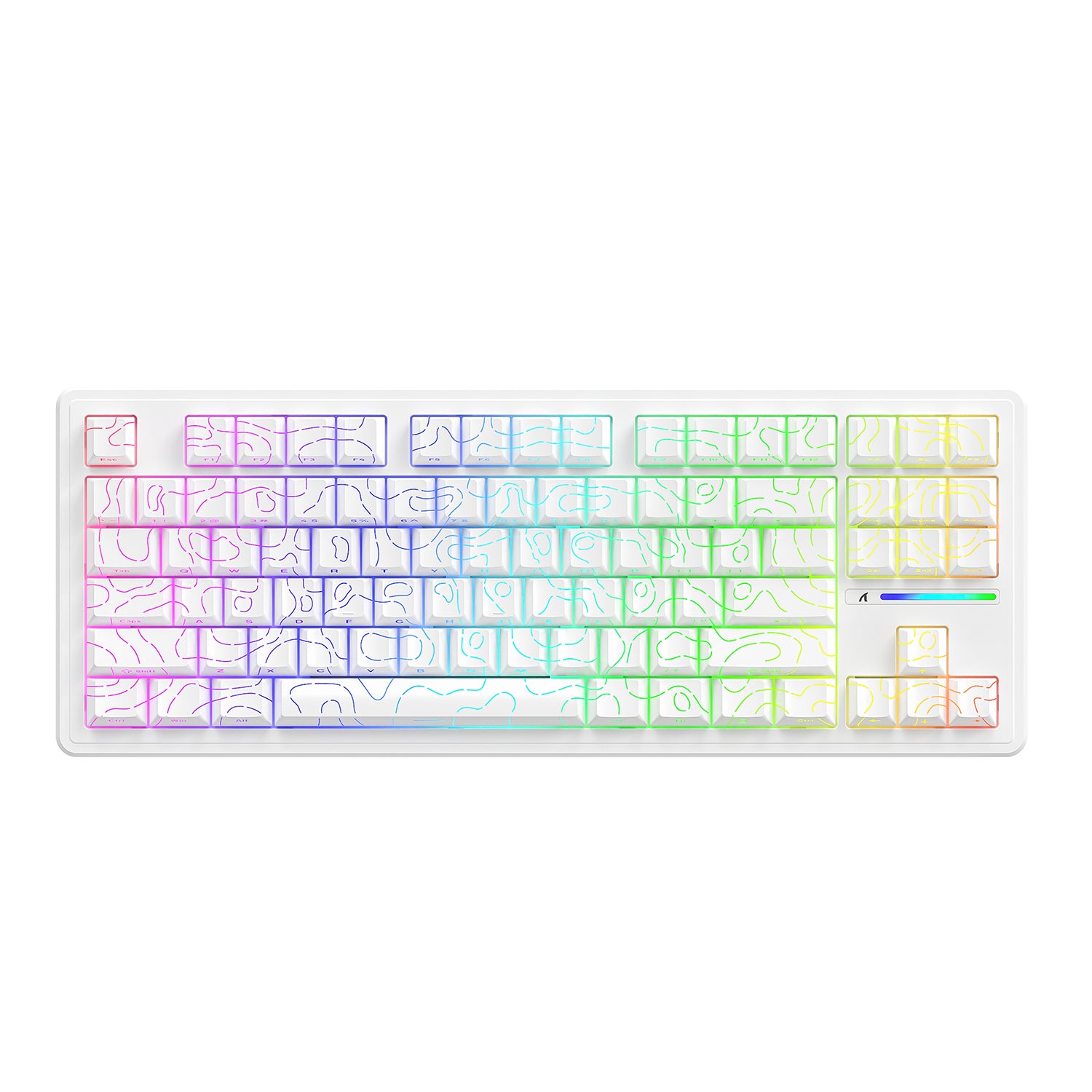 Teclado mecánico inalámbrico ATTACK SHARK M87PRO con teclas PBT impresas en el lateral